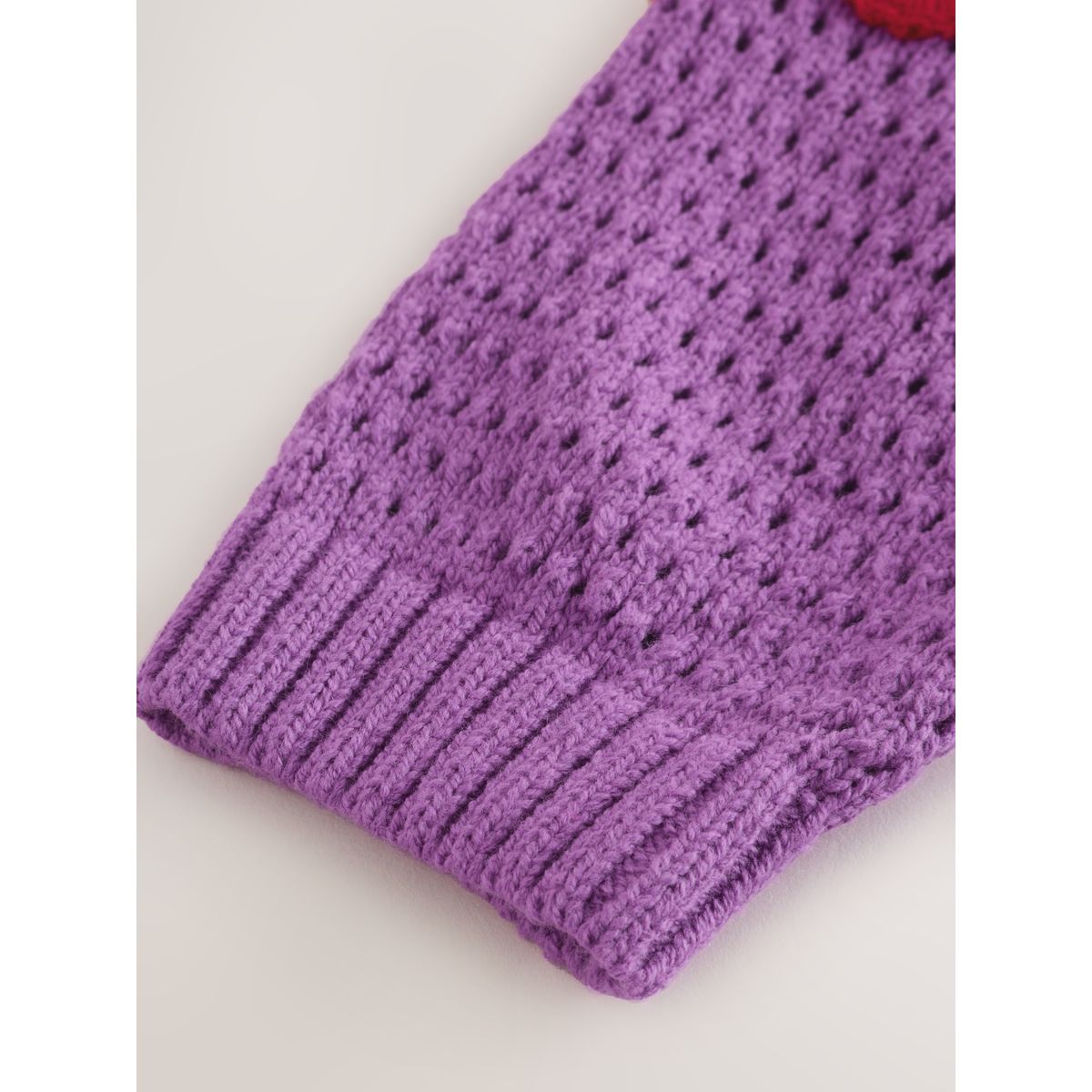 Cardigan au crochet à motif cerises violet, NEXT