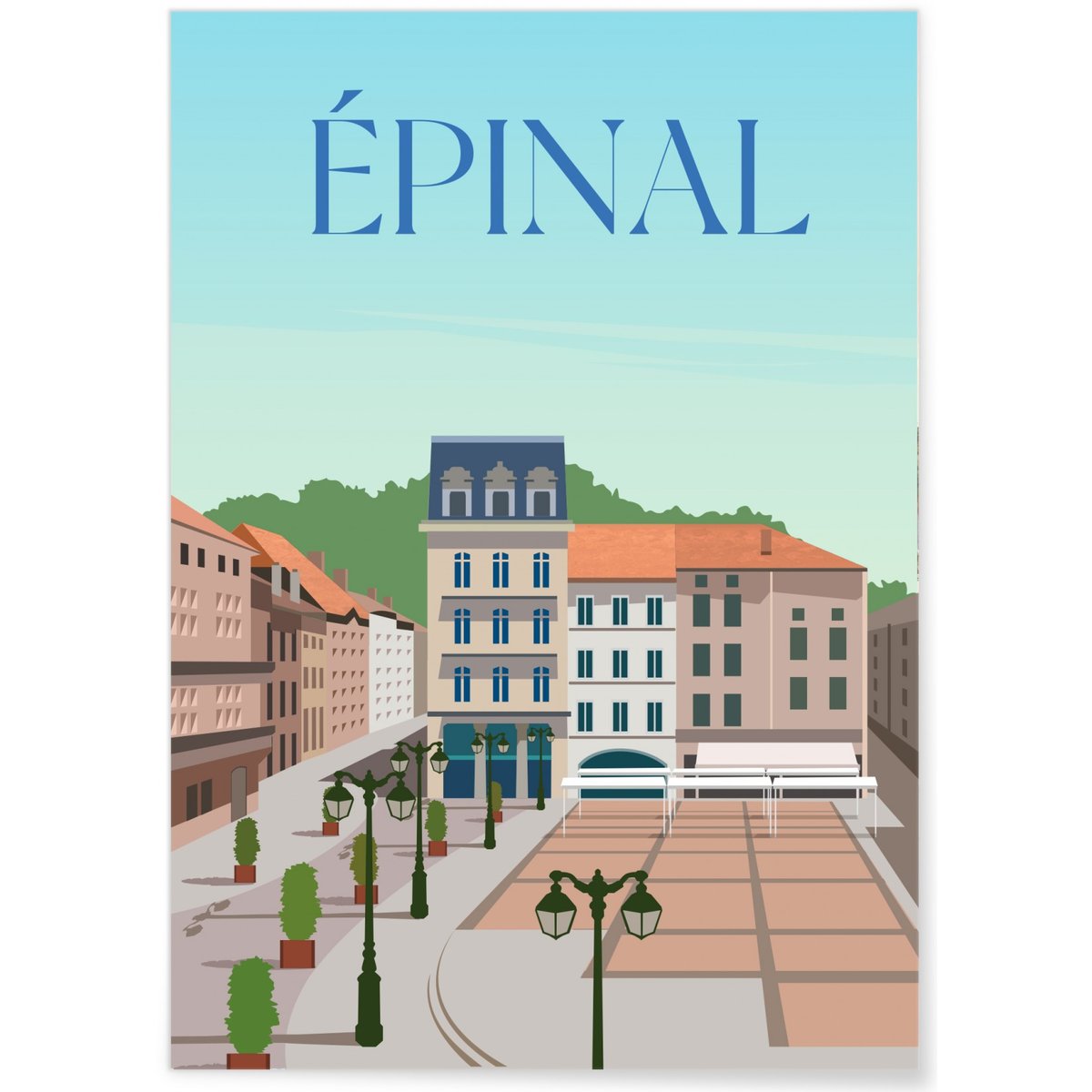 Affiche ville Épinal blanc, L'AFFICHERIE