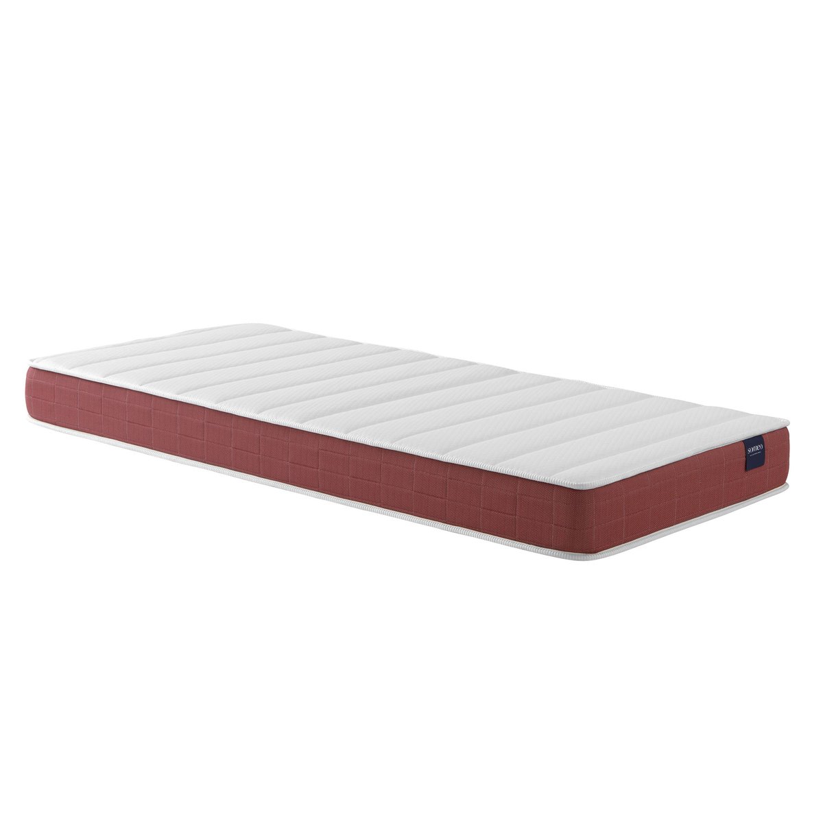 Ensemble matelas couchage latex, sommier, pieds, couette et oreiller Crépuscule 400 blanc, SOMEO