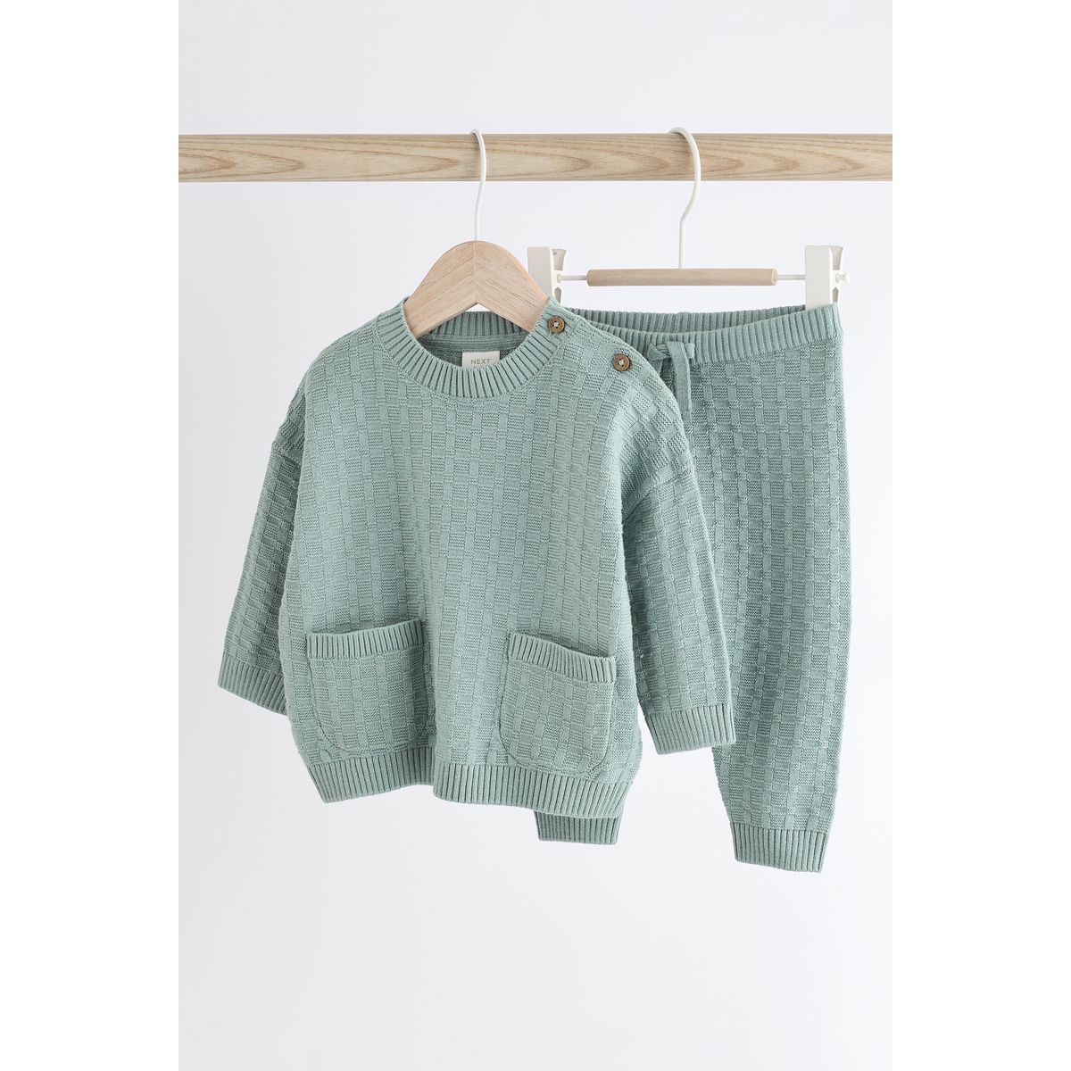 Pull maille texturée et legging bébé minéral, NEXT