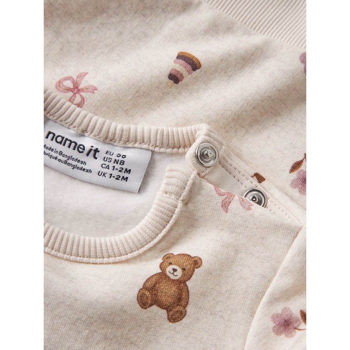 Sweat-Shirt blanc - peyote melange1, NAME IT