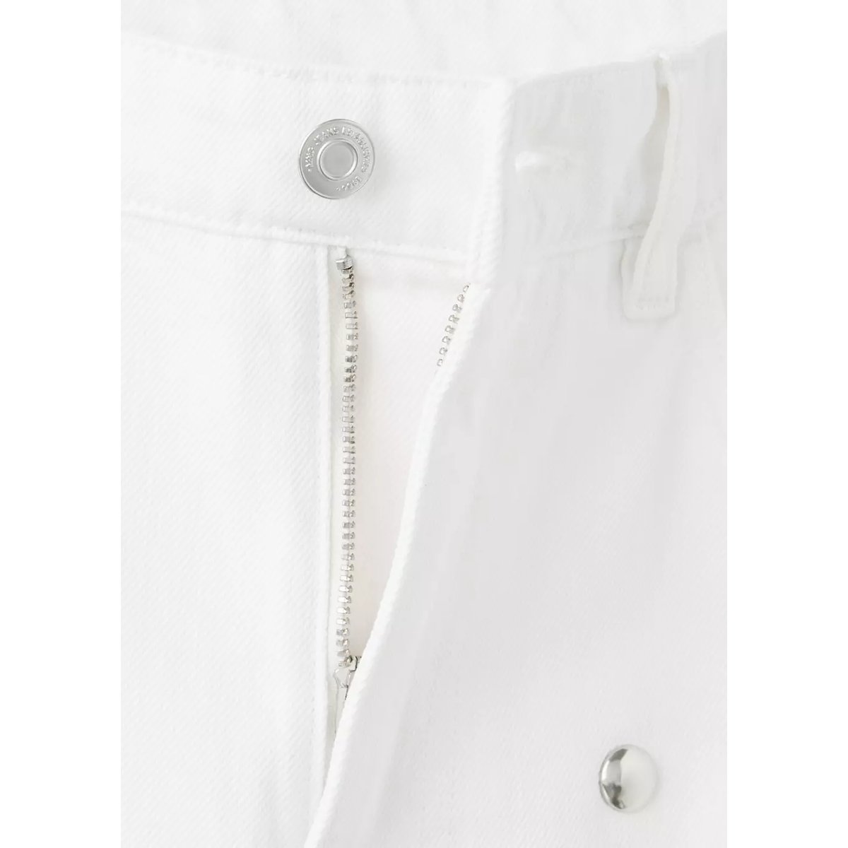 Jean droit clouté blanc cassé, MANGO