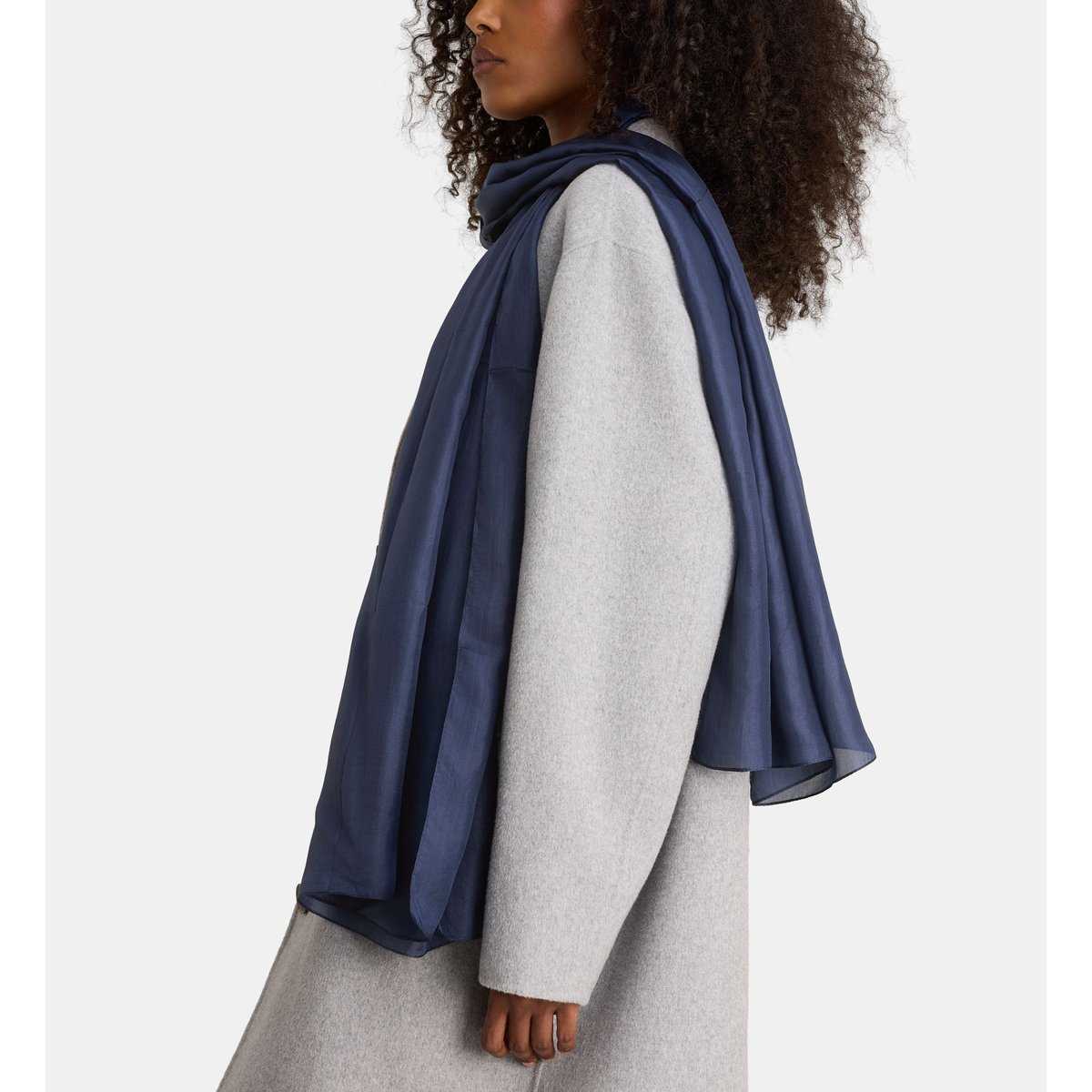 Etole unie hugo f soie bleu marine, GALERIES LAFAYETTE