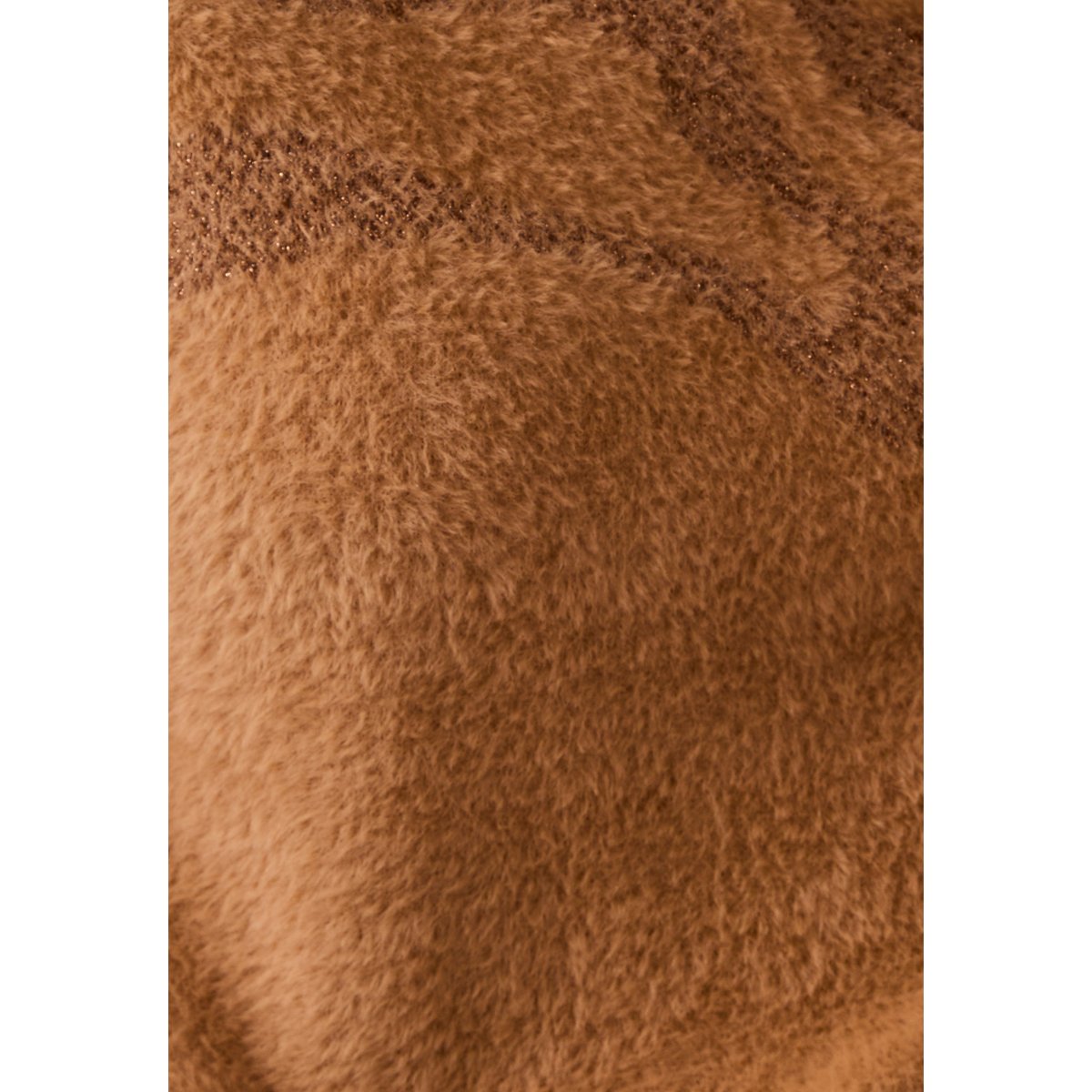 Pull maille poilue à motif stylisé brillant marron ambre, DAMART