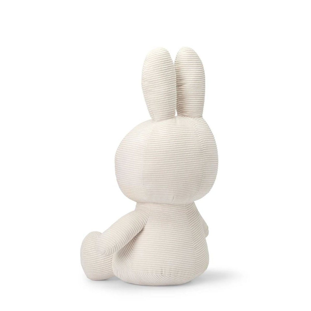 Peluche lapin Miffy velours côtelé éco 50 cm blanc, BON TON TOYS