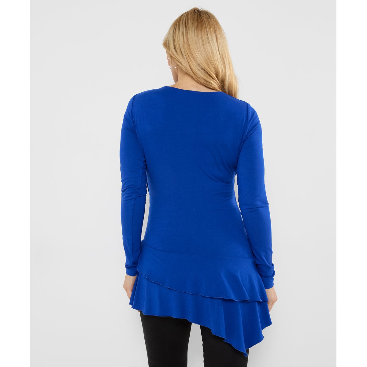 Tunique à Col Bénitier et Détail en Dentelle bleu, JOE BROWNS
