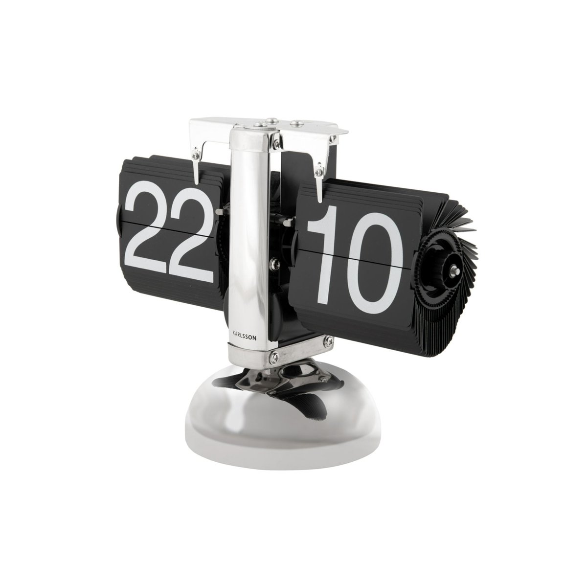 Horloge De Table Acier SMALL FLIP blanc, KARLSSON