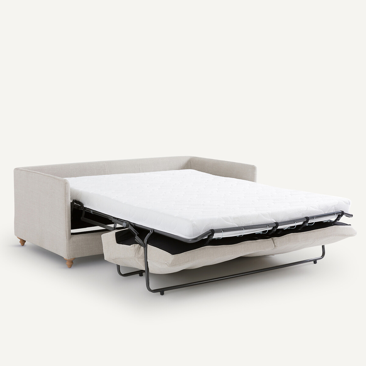 Canapé compact convertible coton et lin, Lazare beige, AM.PM