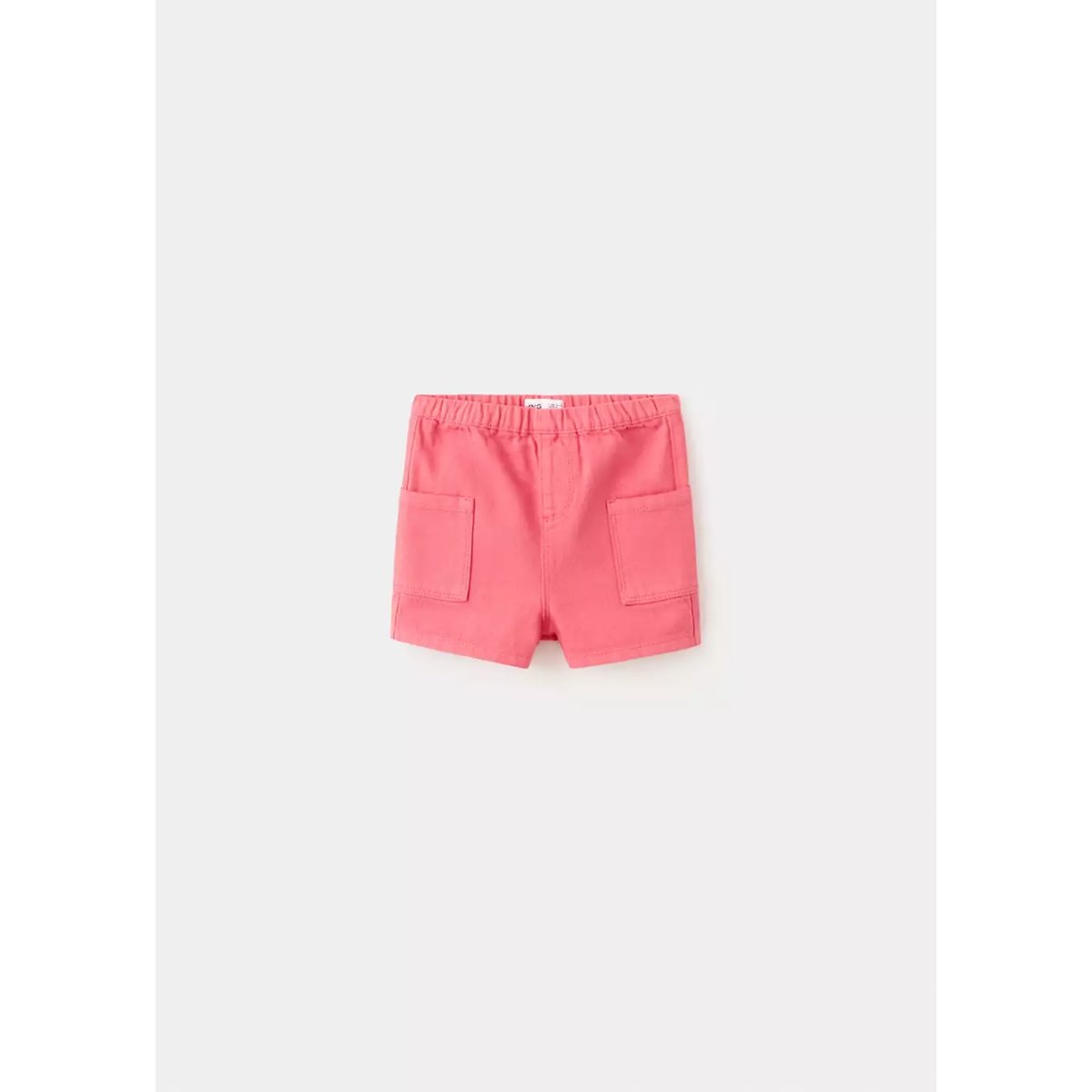 Short en denim détail poches rouge, MANGO BABY