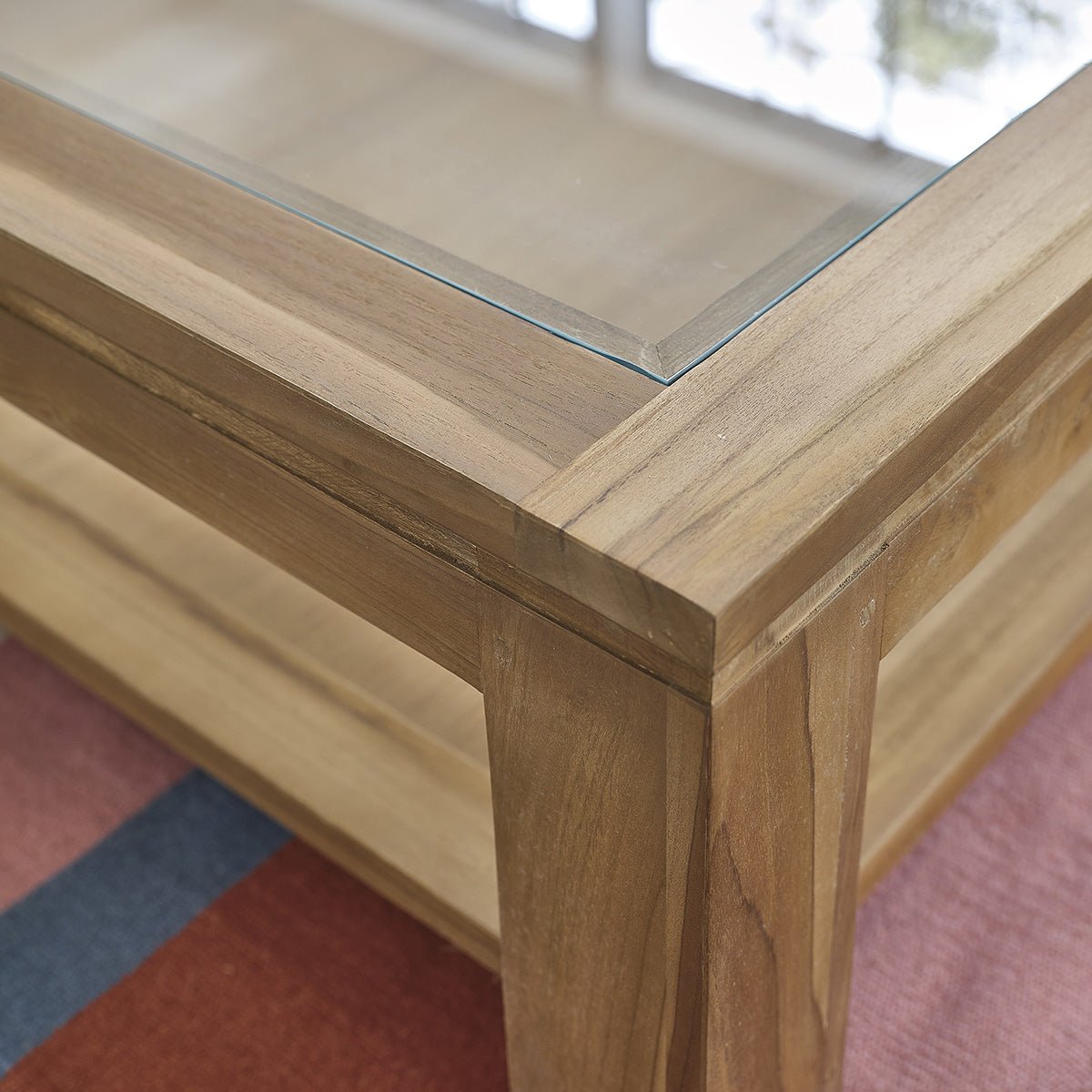Table basse en bois de teck 120 cm BOSTON naturel, BERAH GETAH