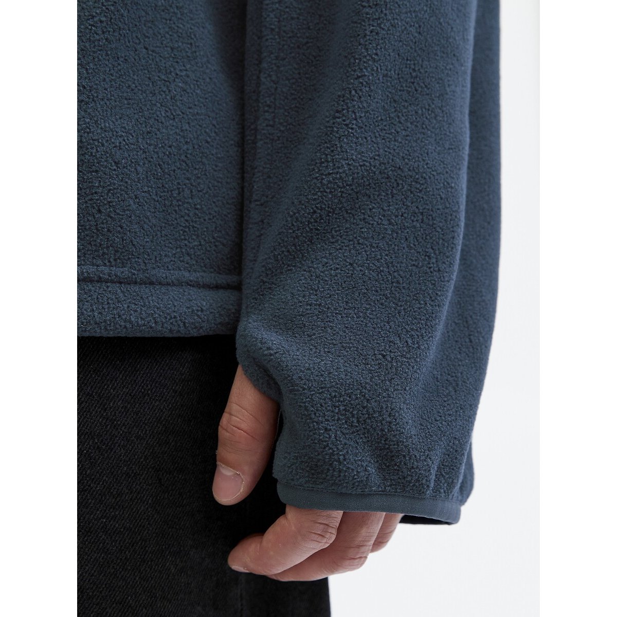 Half Zip-Up Fleece Sweatshirt blue, JACK & JONES