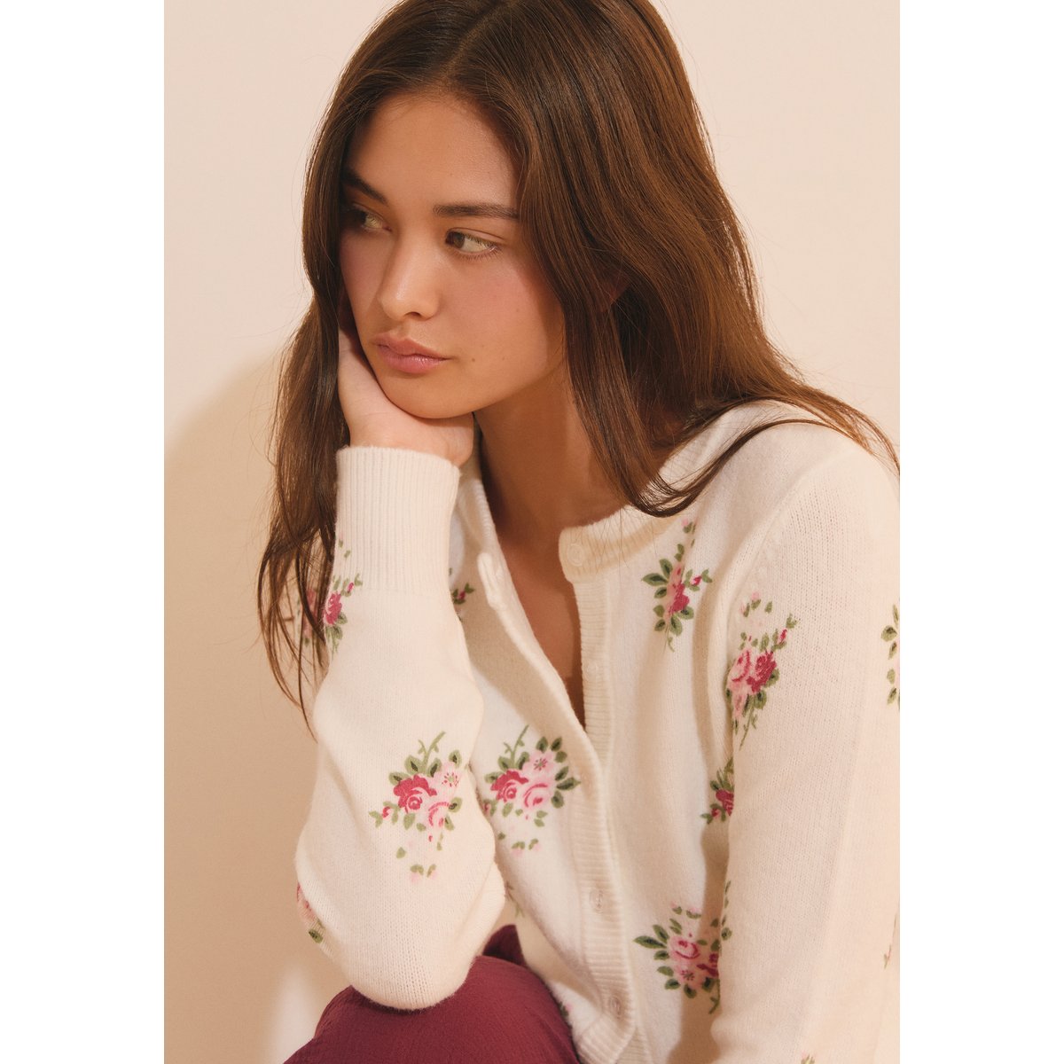 ETAM PULL CLARKIA - GILET ecru, ETAM