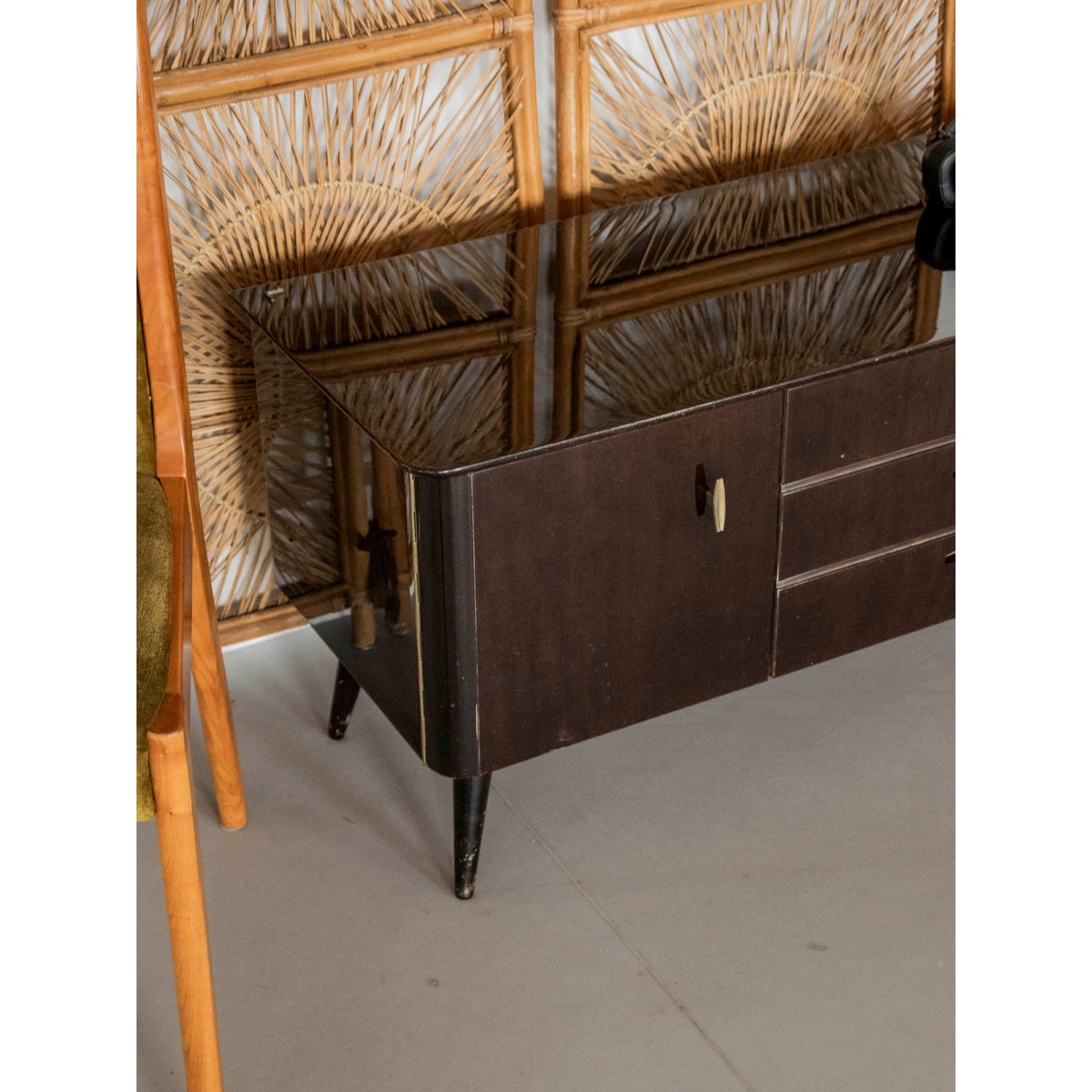Enfilade au bois plaqué noir Margaret N°465 - Bon état noir, DEBONGOUT