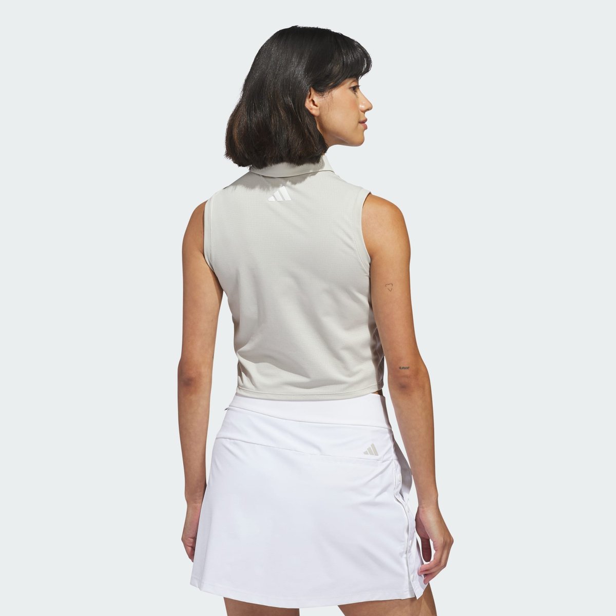 Polo Beyond The Course Crop Twistknit Polo Beyond The Course Crop Twistknit beige, adidas Performance