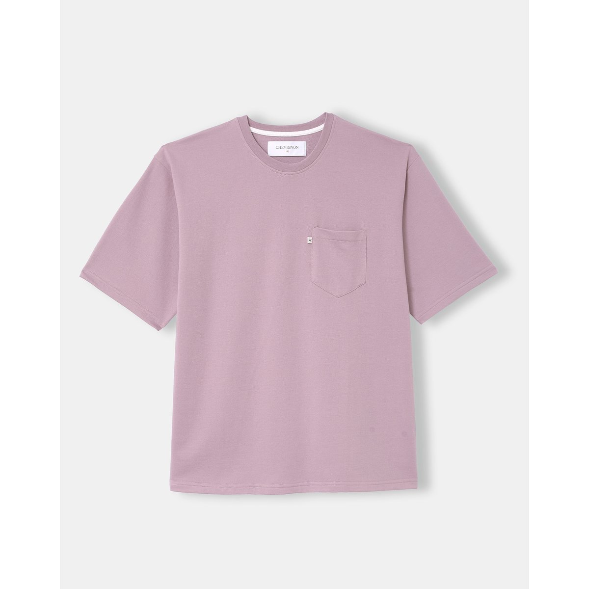 T-Shirt uni POCKET TEE parme, CHEVIGNON