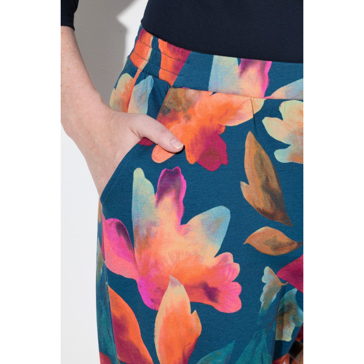 Pantalon Rose en molleton de coton bio marine, ULLA POPKEN