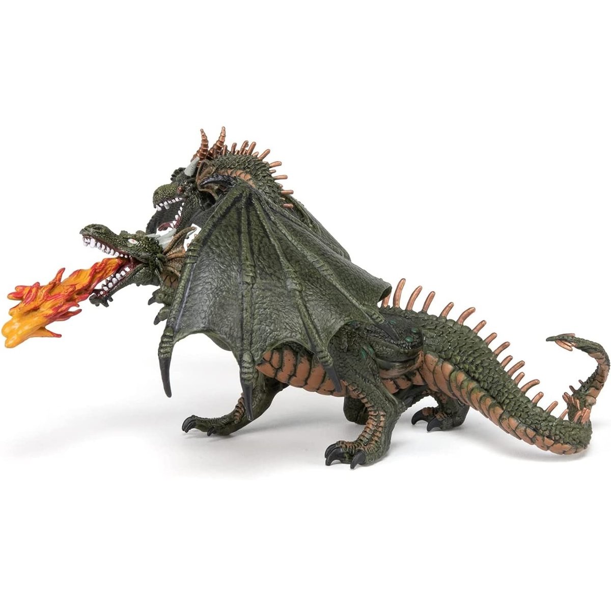 Figurine Dragon deux têtes vert, PAPO