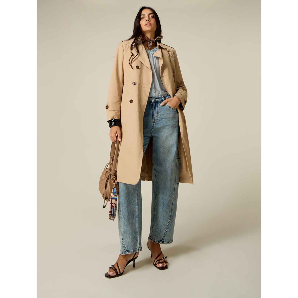 Jean barrel avec détails cargo light - blue, OLTRE
