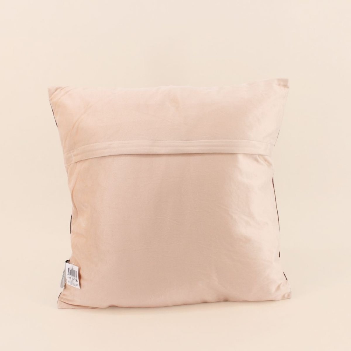 Coussin teckel velours rayures 45x45cm beige, KERSTEN