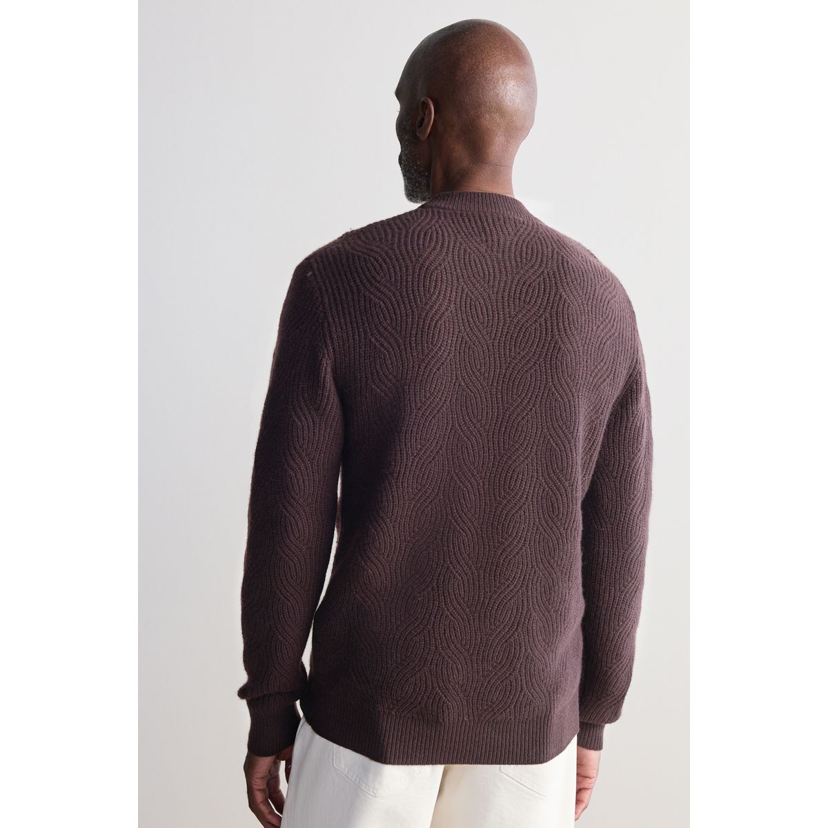 Pull ras de cou rouge bordeaux, NEXT