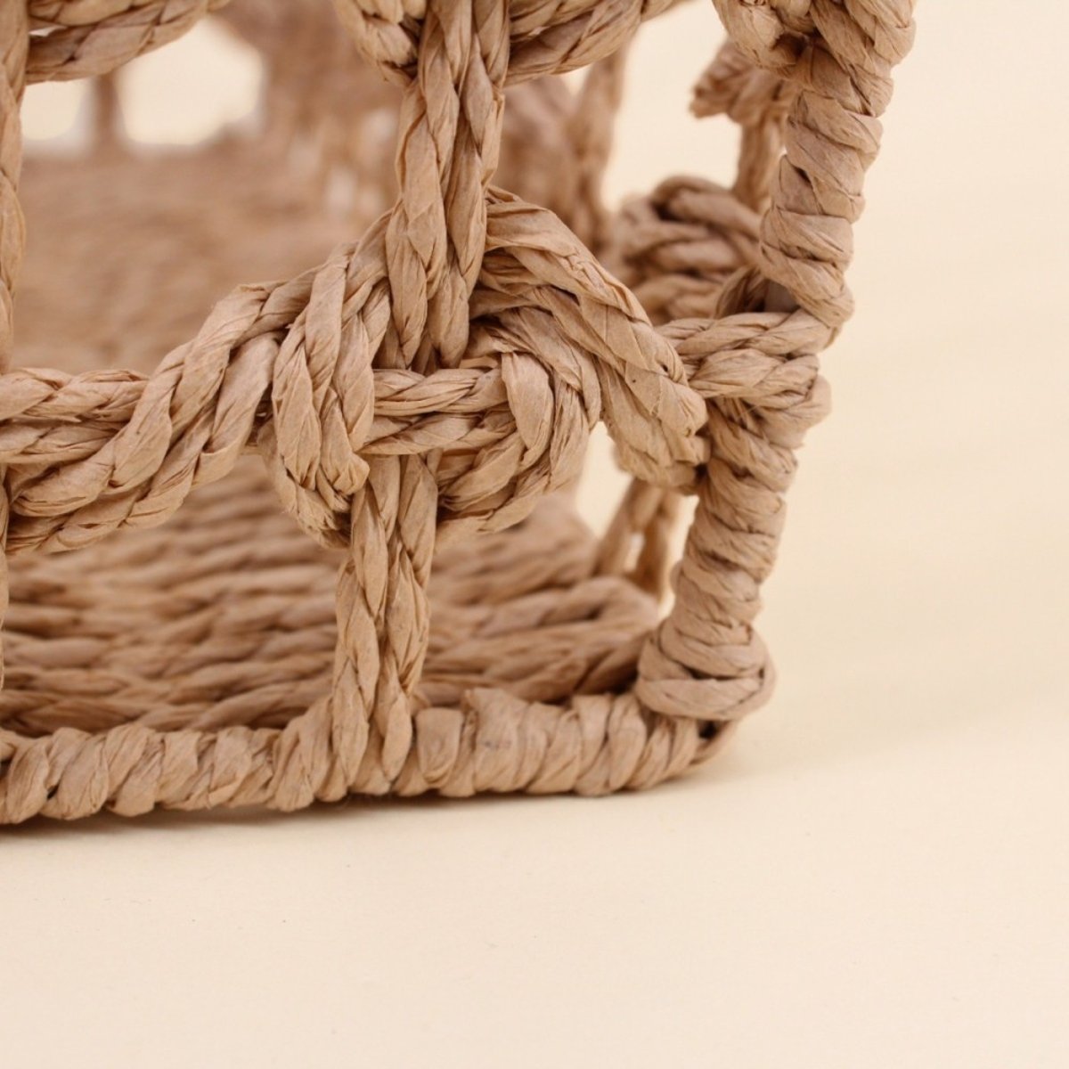 Set de 3 paniers tressés naturels beige, ORNAMI