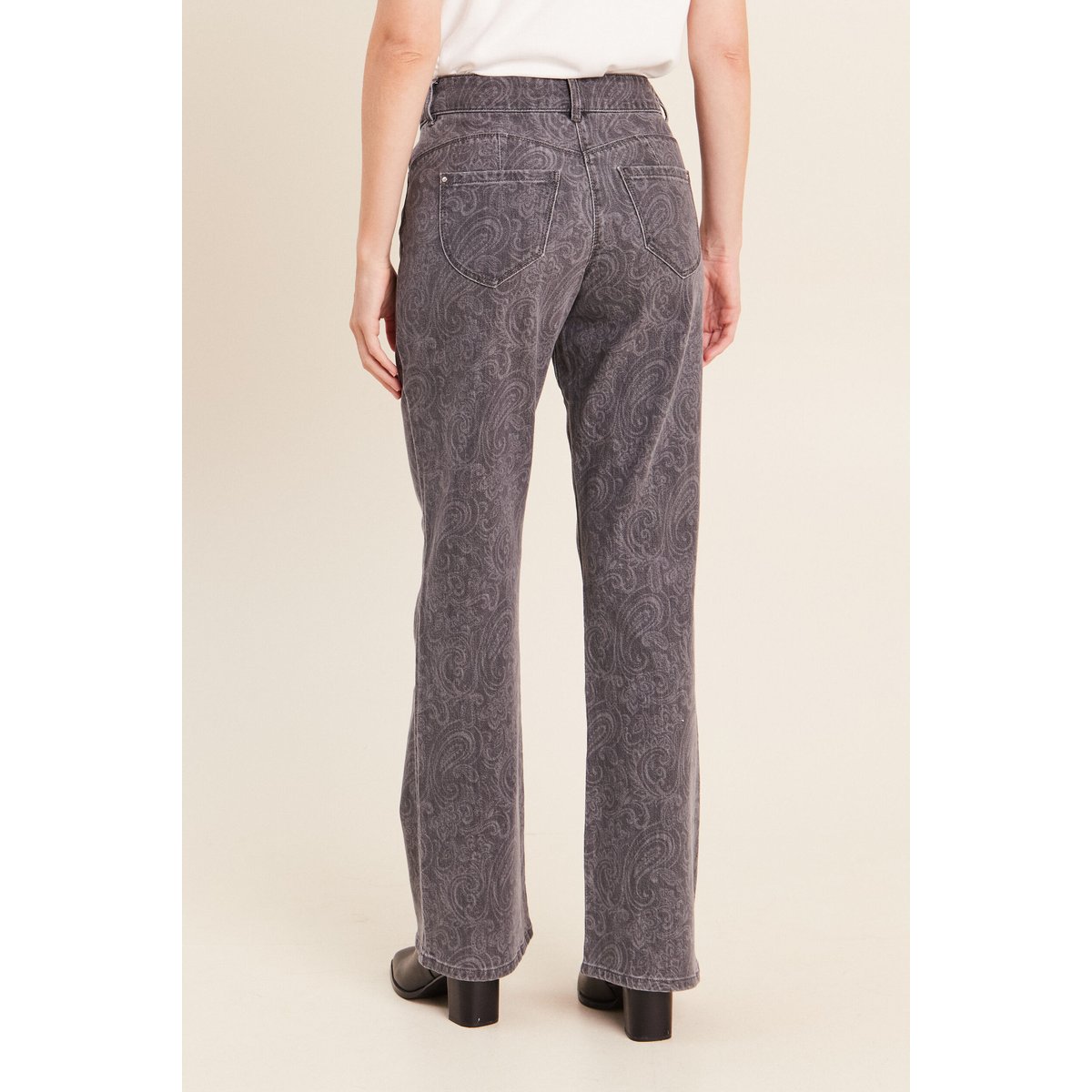 Jean bootcut longueur standard denim gris, BREAL