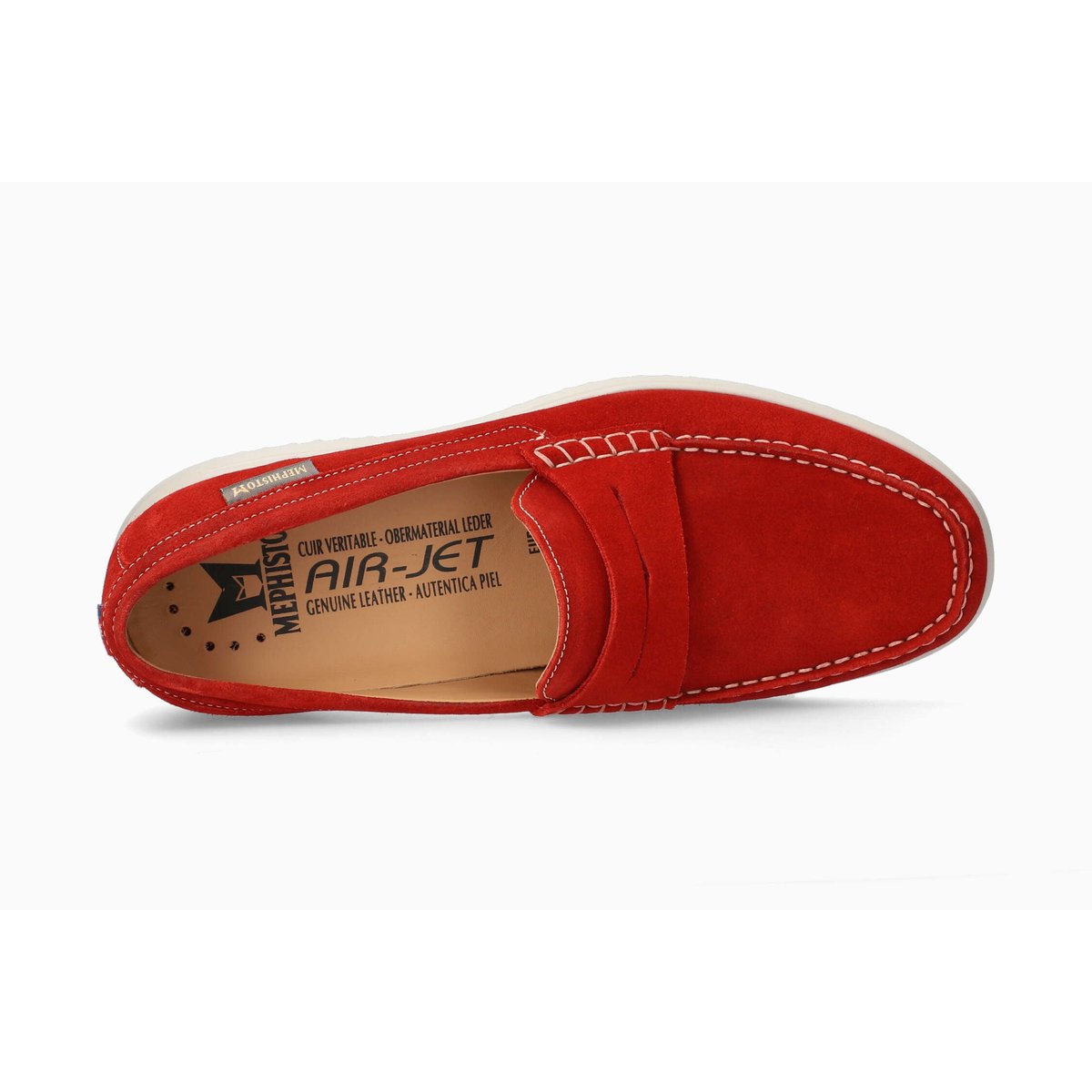 Mocassins en cuir TITOUAN orange p5144962, MEPHISTO