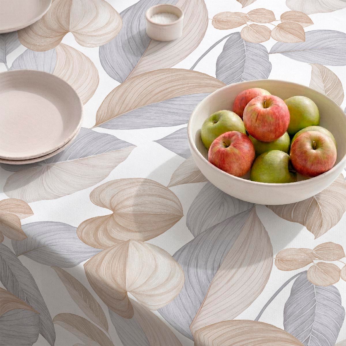 Nappe en coton 100% Leaves - natural écru, NAF NAF HOME