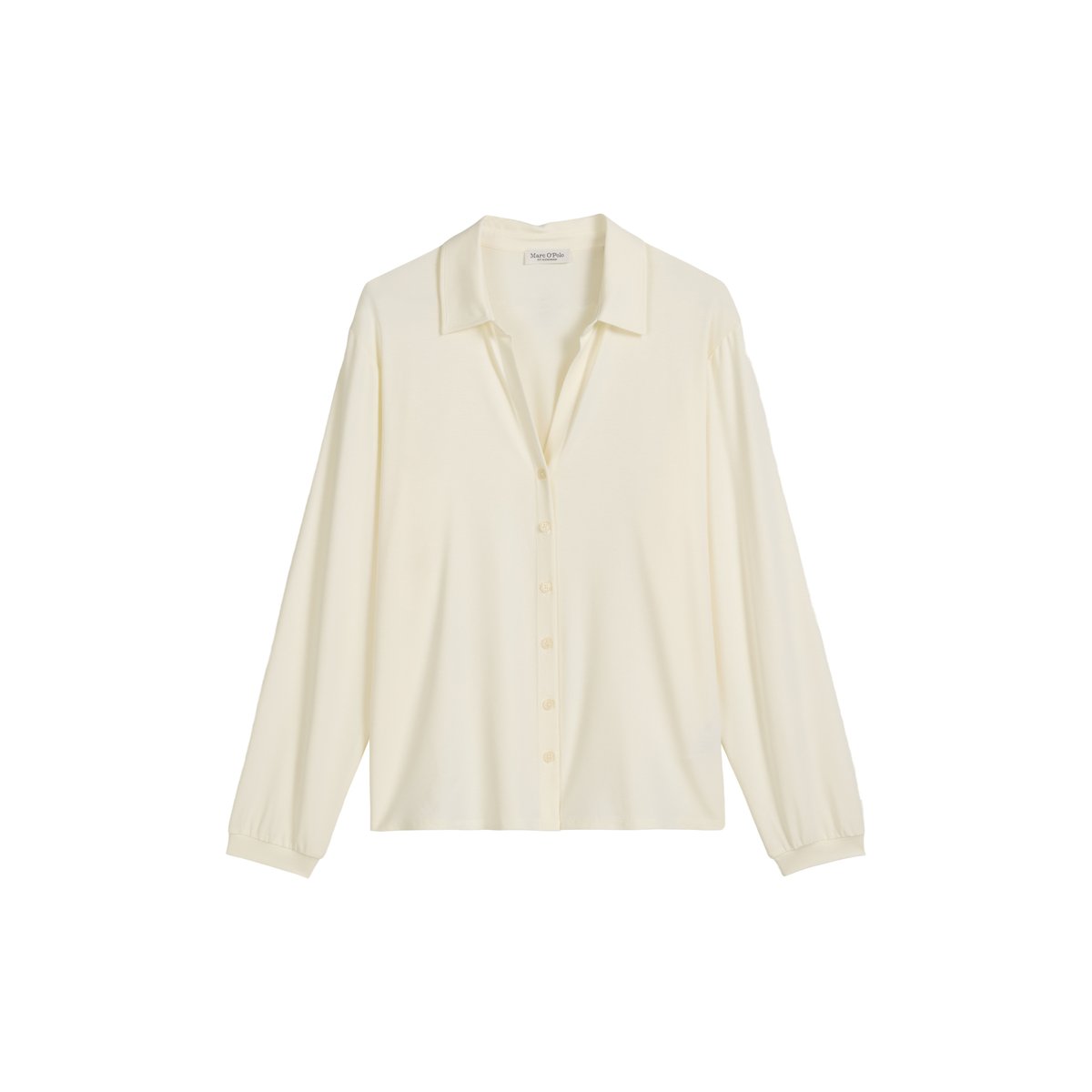 Blouse en jersey loose en LENZING™ ECOVERO™ blanc naturel, MARC O'POLO