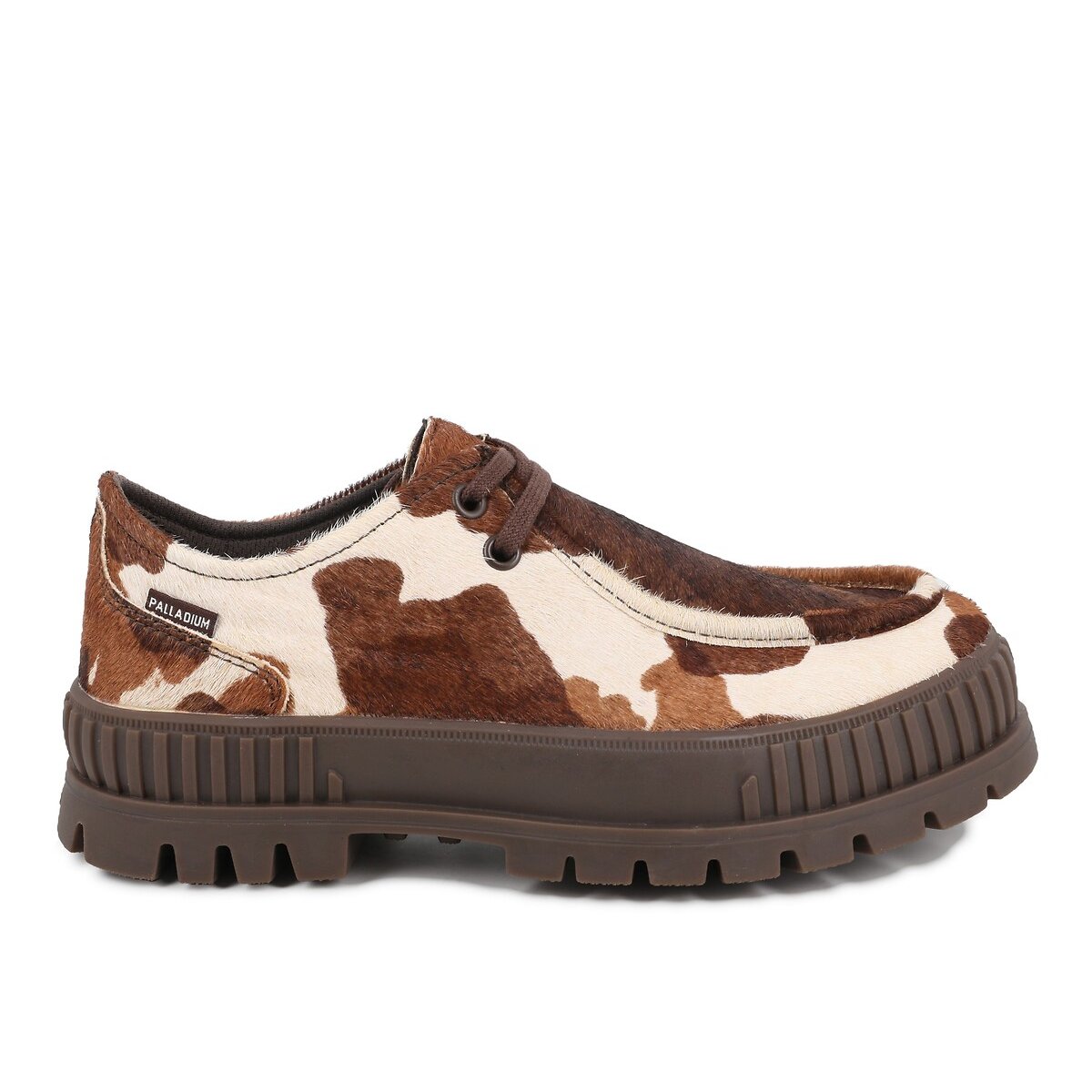 Pallashoxk Moc Wild Lace-Up Suede Loafers brown/white, PALLADIUM