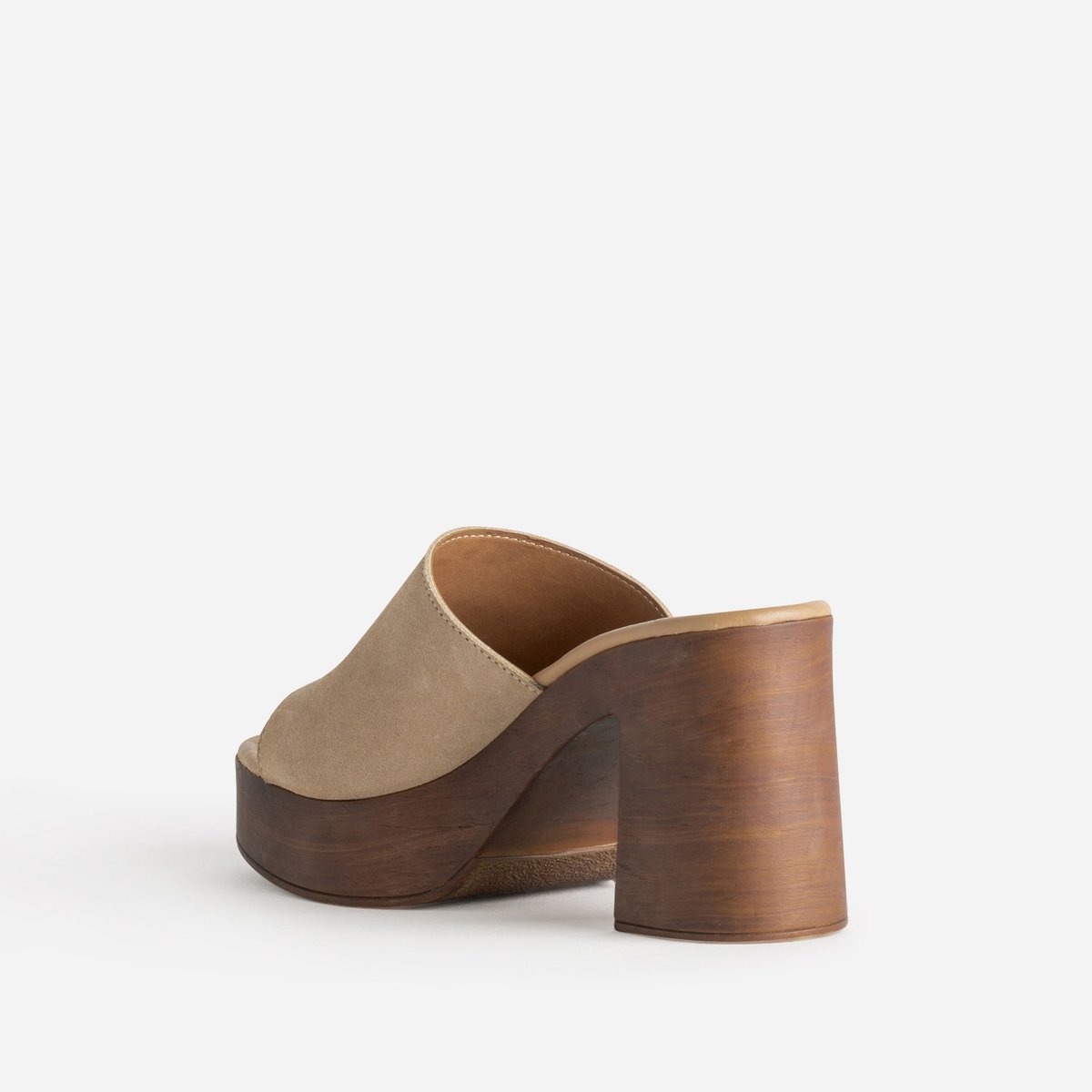 Sandale À Talon en cuir YESIA beige, TEXTO