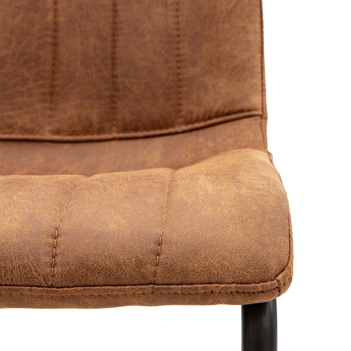Darcy Retro Leather Cantilever Dining Chairs (Set of 2) brown              , SO'HOME