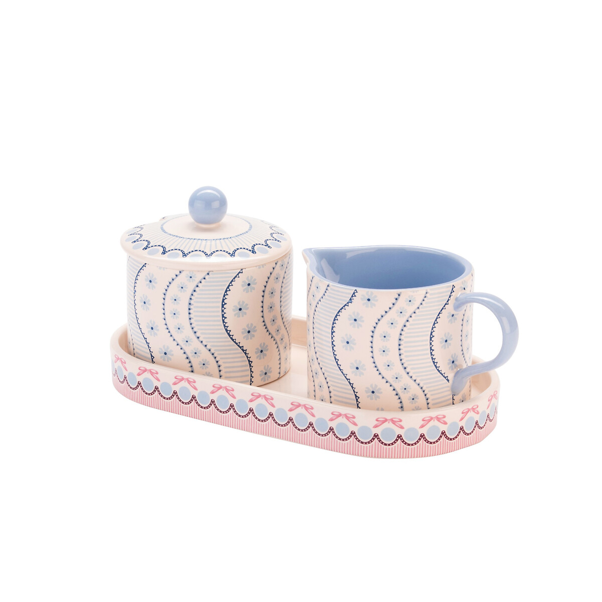 Spitalfields Silk Sugar & Milk Jug Set blue, CATH KIDSTON