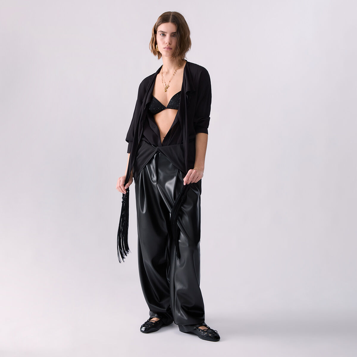 Chemise avec Écharpe noir, LIU JO