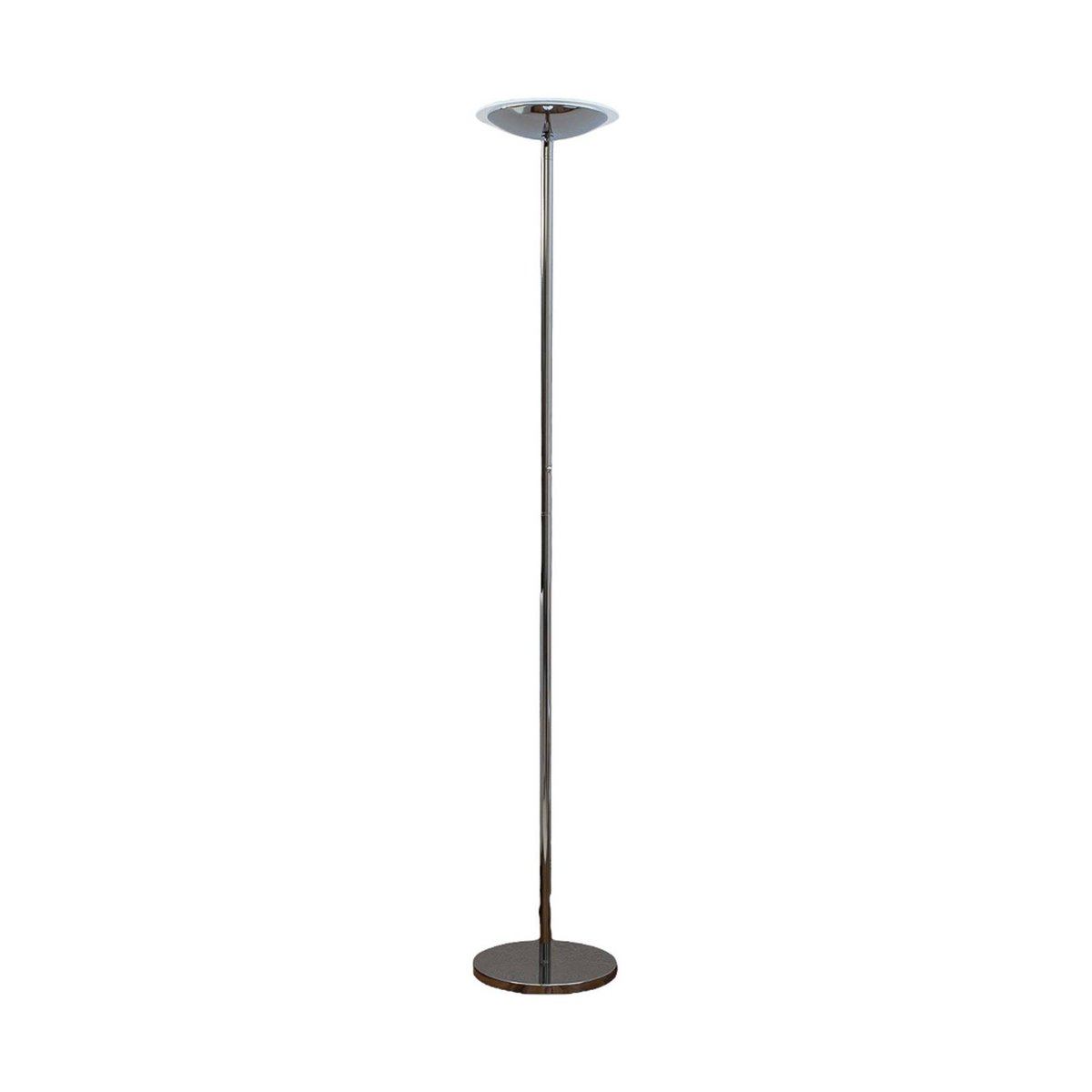 Lampadaire en métal moderneLED, Malea chromé, LINDBY