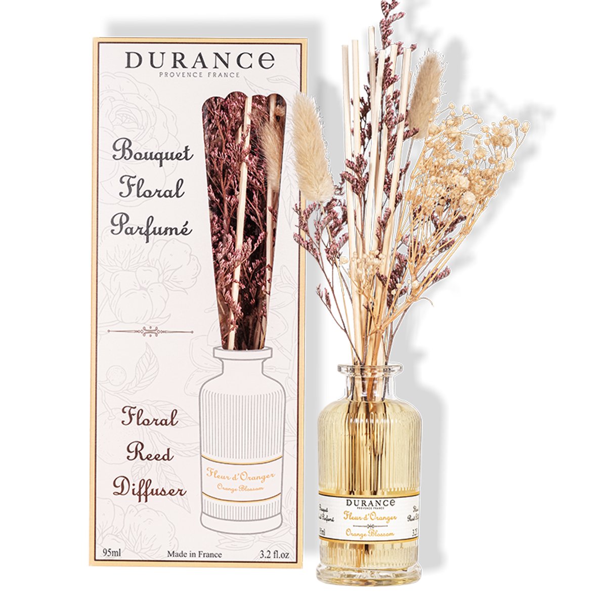 Diffuseur Fleurs Séchées Fleur d'Oranger couleur unique, DURANCE