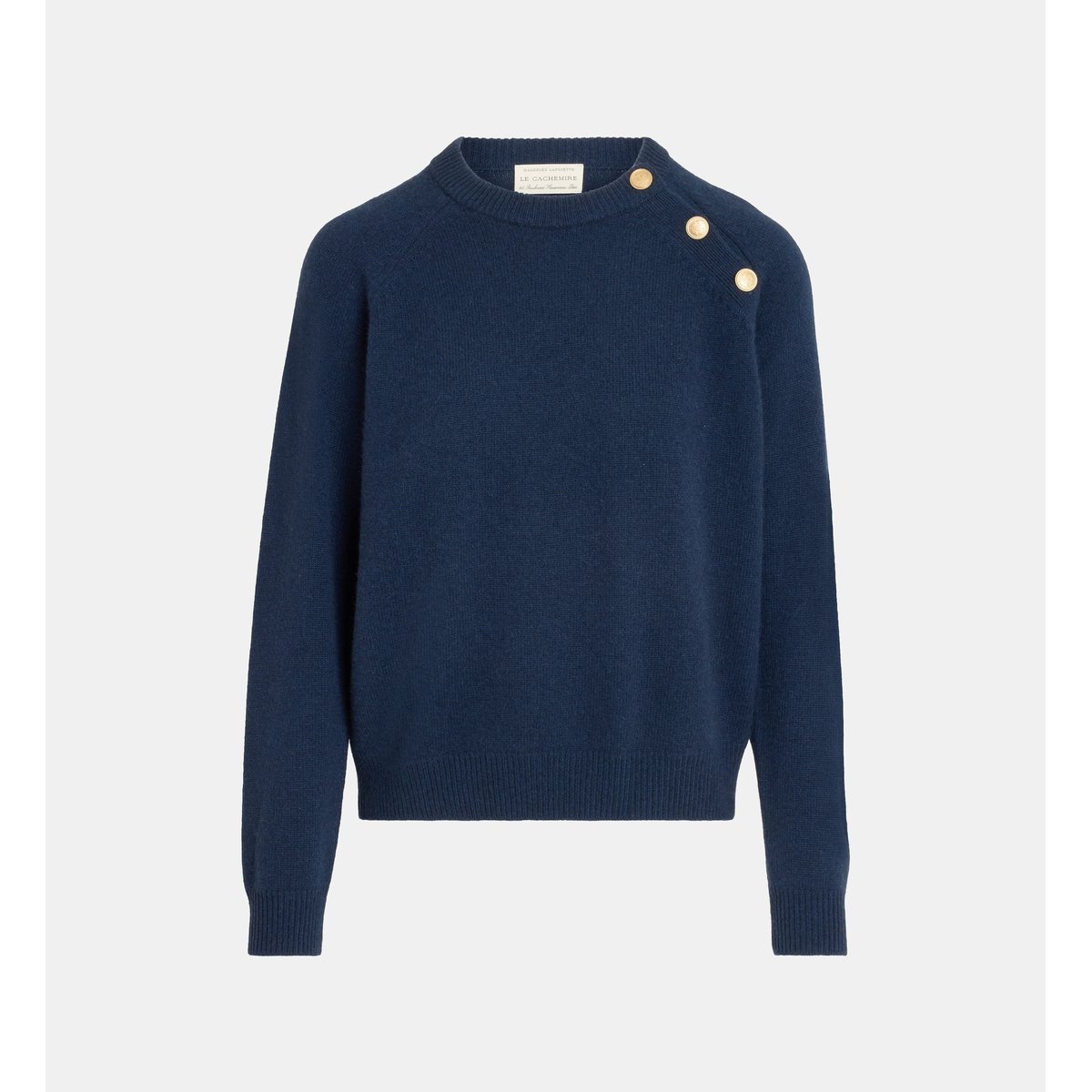 Pull marinière droit fouesnant cachemire bleu marine, GALERIES LAFAYETTE