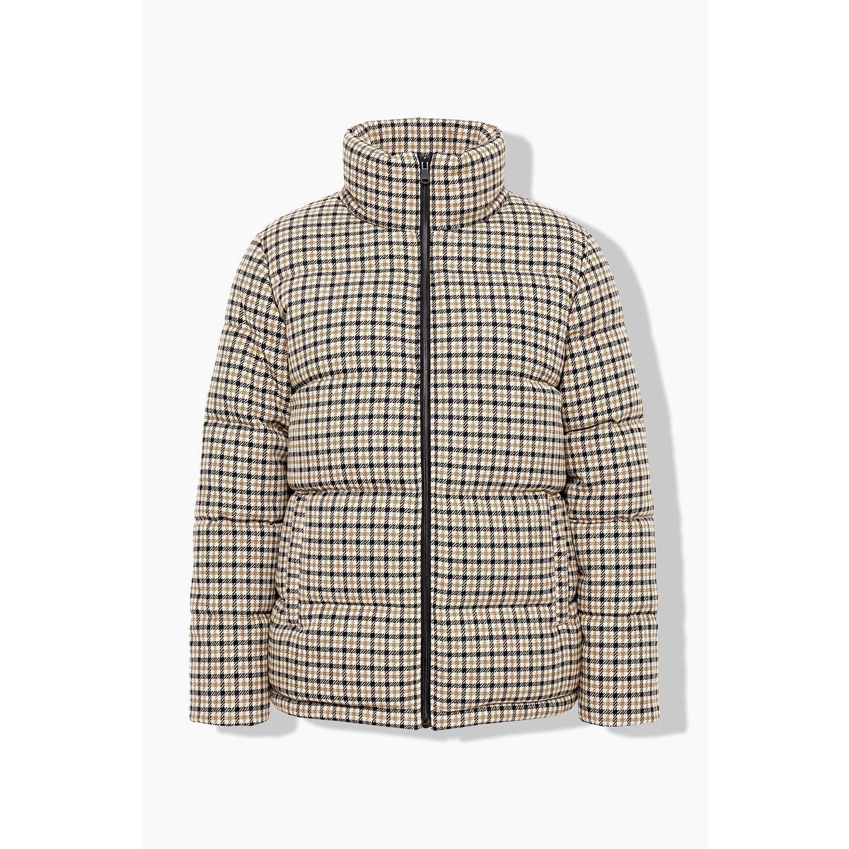 Veste matelassée, motif pied-de-poule blanc cassé, ULLA POPKEN