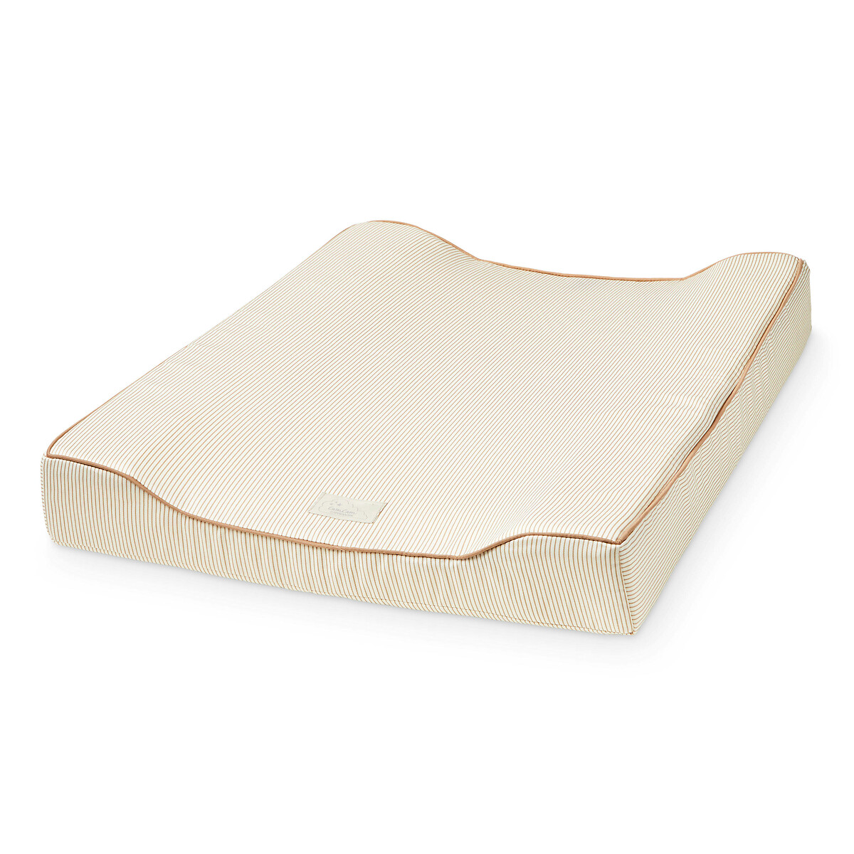 Matelas à langer blanc rayé marron, CAM CAM