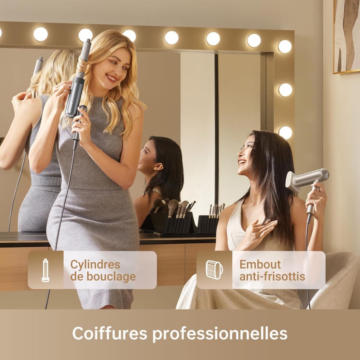 Sèche cheveux de voyage Pocket Neo Gold pliable couleur unique, DREAME