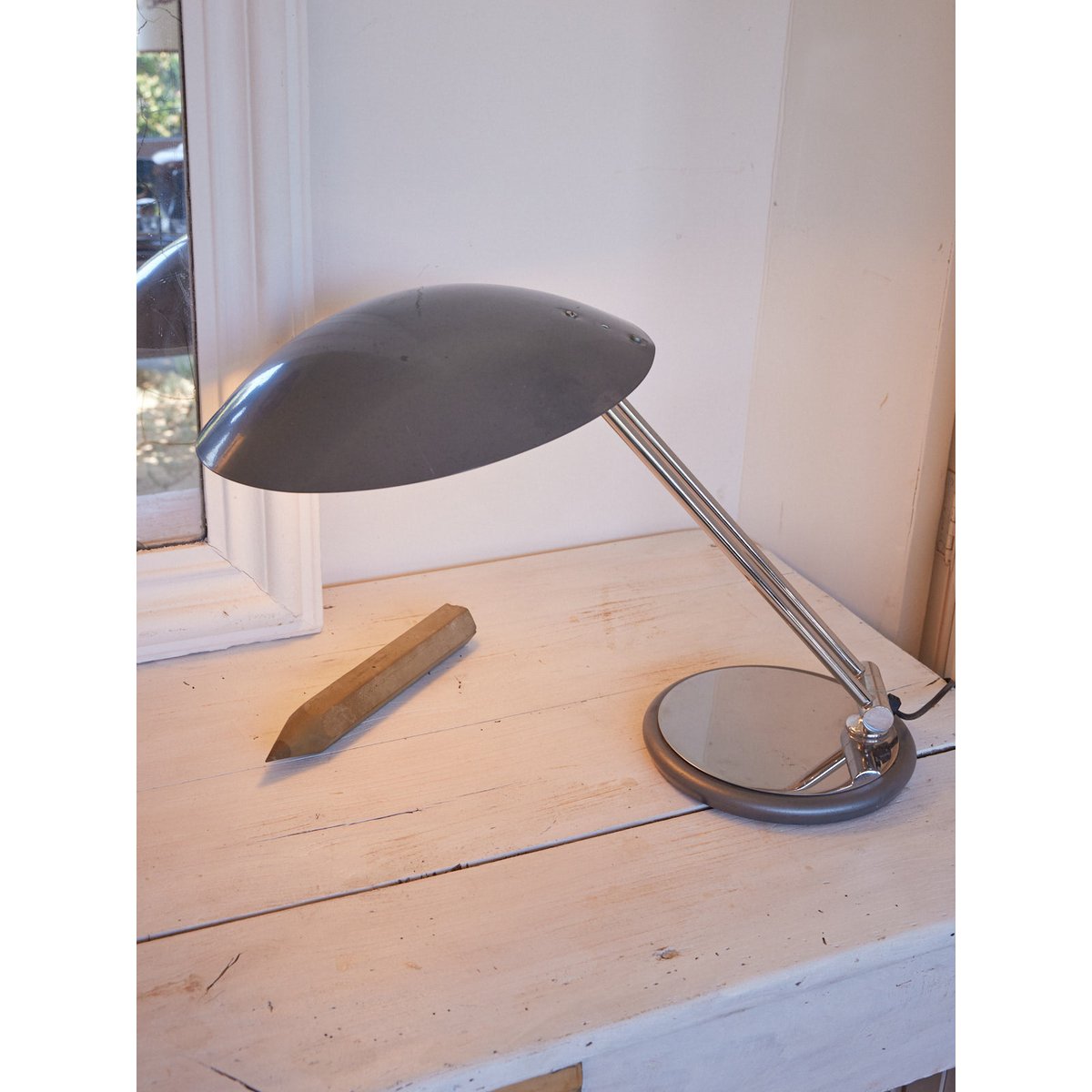 Lampe de bureau vintage Julia N°993 - Bon état gris, DEBONGOUT