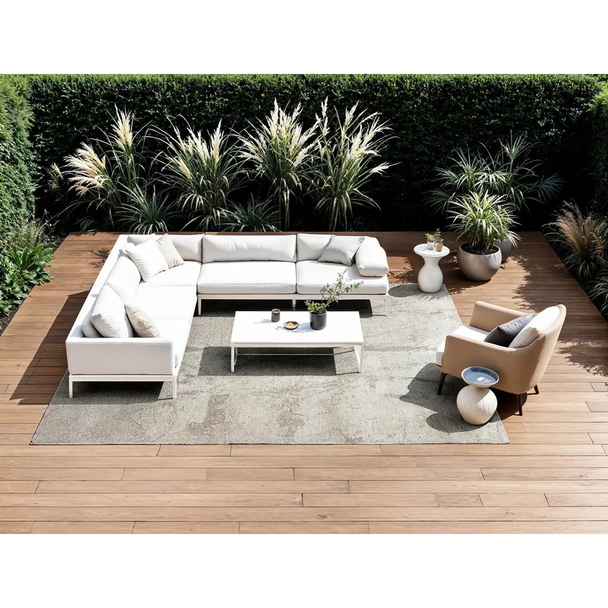 Tapis tissé plat moderne SOLACE gris, NOVATREND
