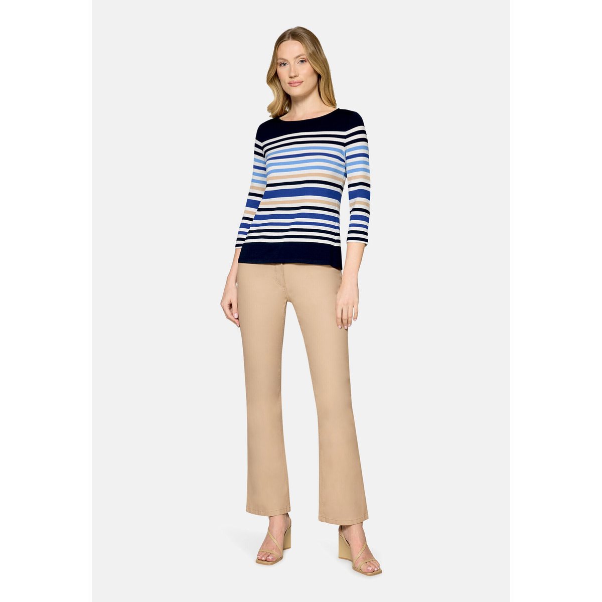 T-shirt basique à encolure bateau bleu/blanc, BETTY BARCLAY