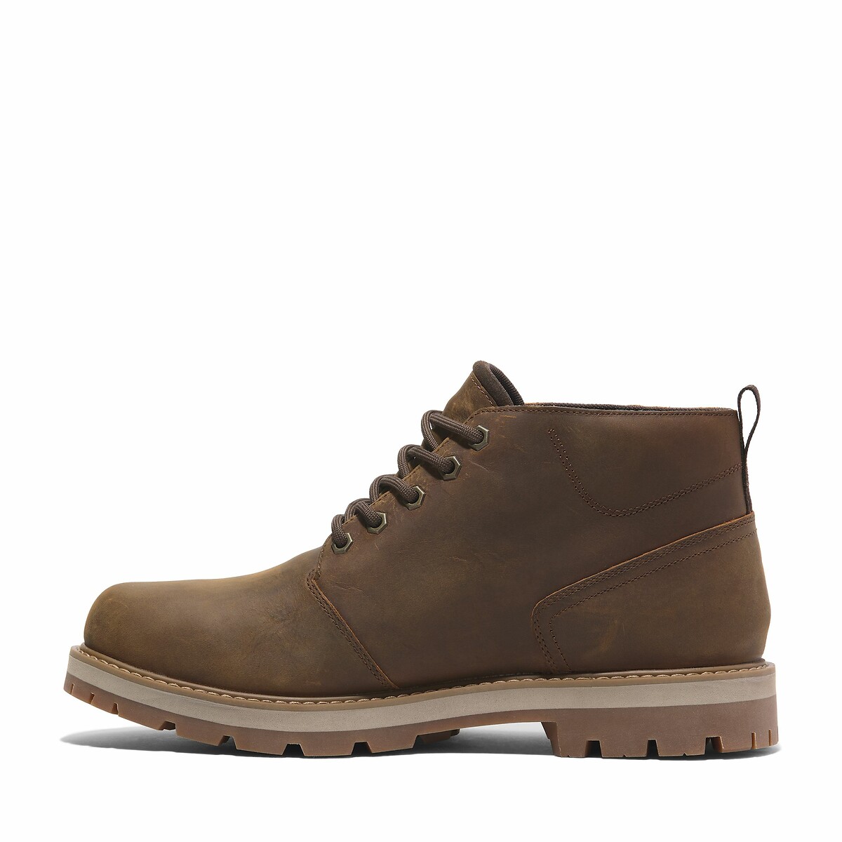 Botines de cuero con cordones BRITTON ROAD MID LACE CHUKKA marrón, TIMBERLAND