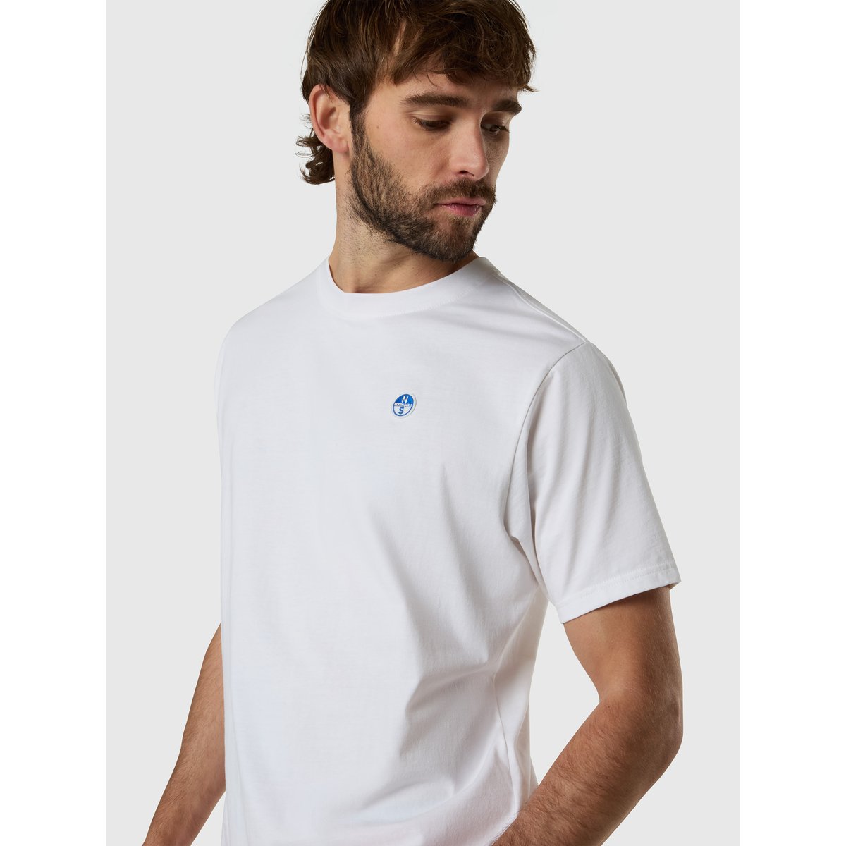 T-shirt avec écusson de logo blanc, NORTH SAILS