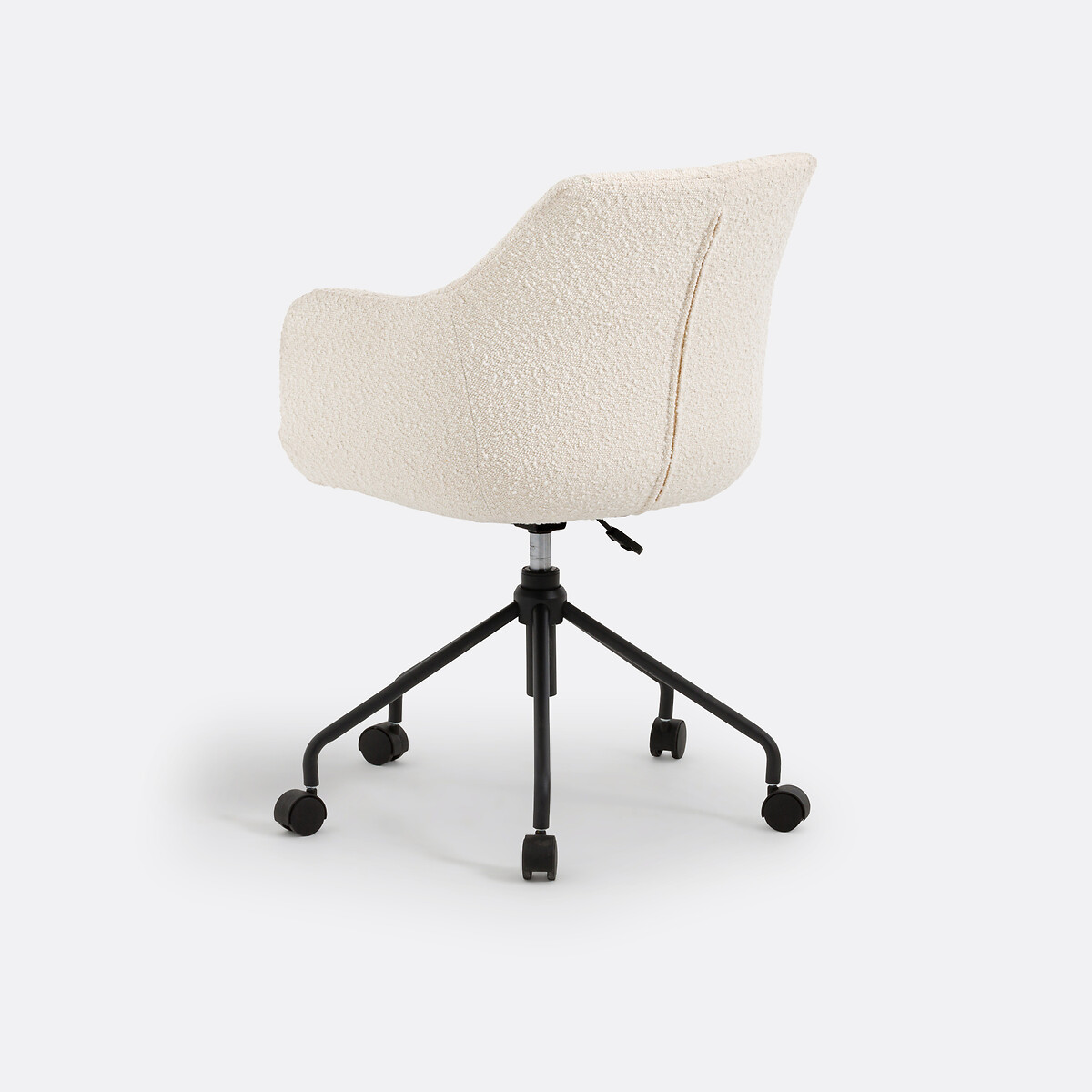 Fauteuil de bureau tissu bouclette, Matie ecru, LA REDOUTE INTERIEURS