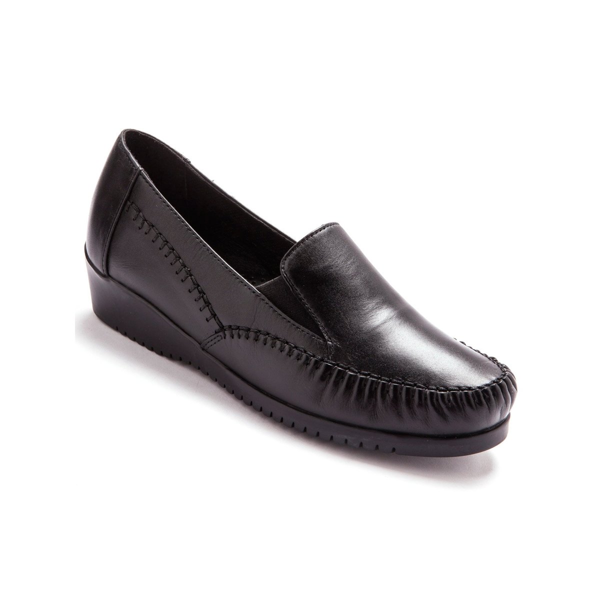 Sans-gêne élastiqués cuir grande largeur noir, PEDICONFORT