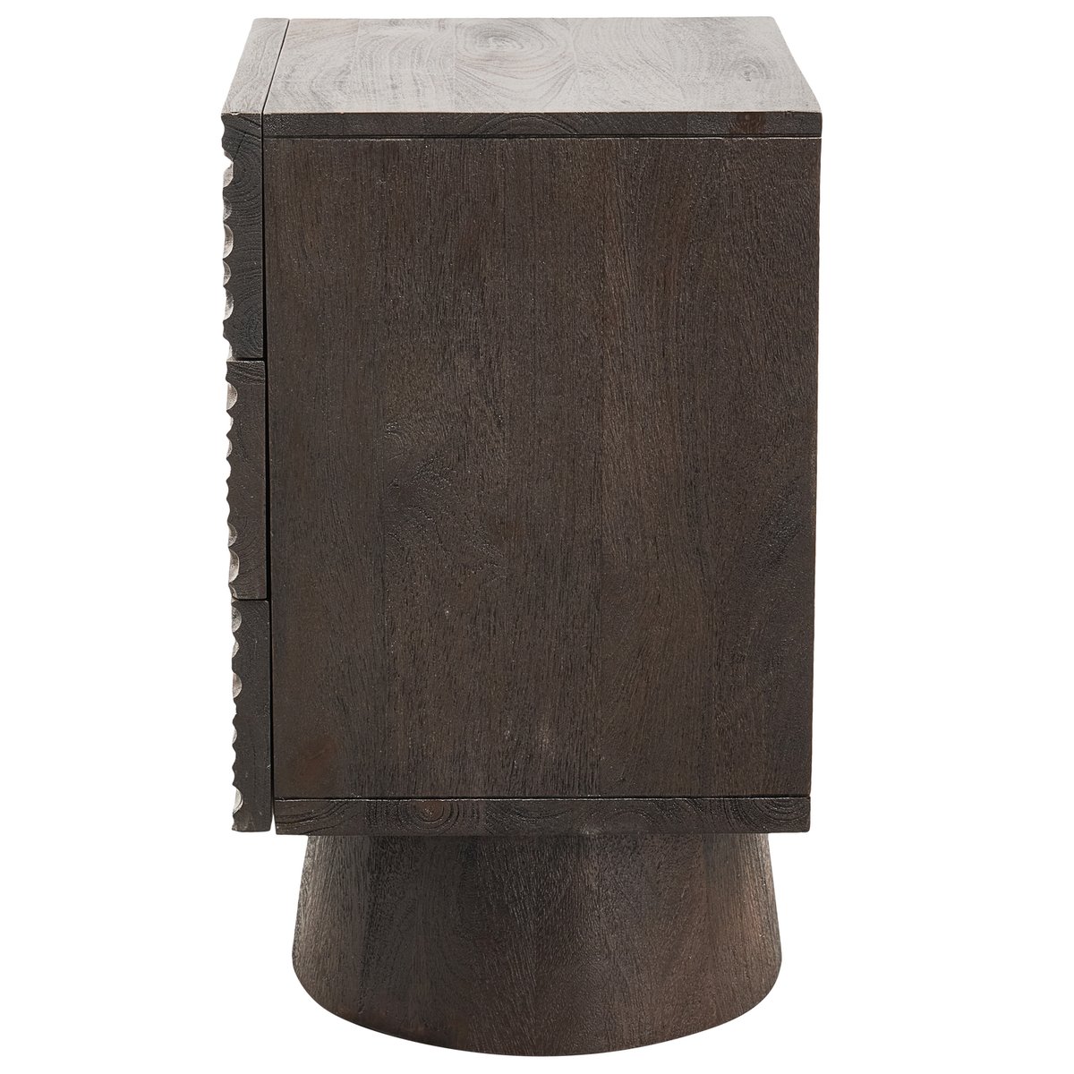 Table de chevet en bois de manguier CRUMBLE noyer, WOOOD
