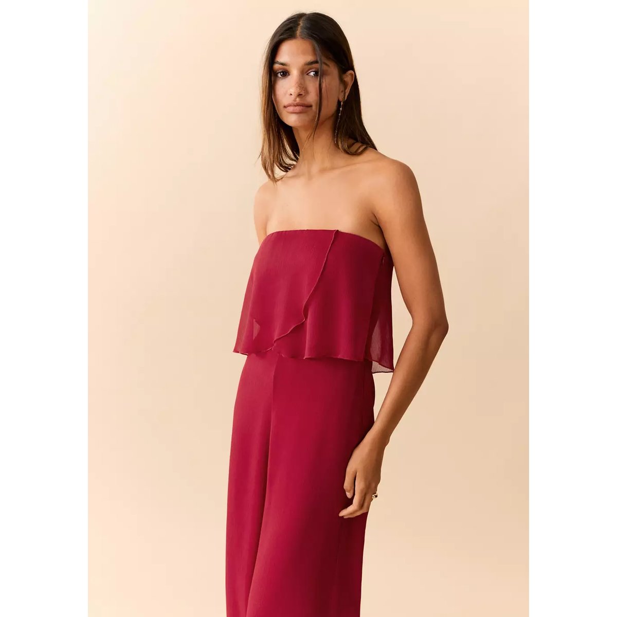 Combinaison bustier rouge, MANGO TEEN