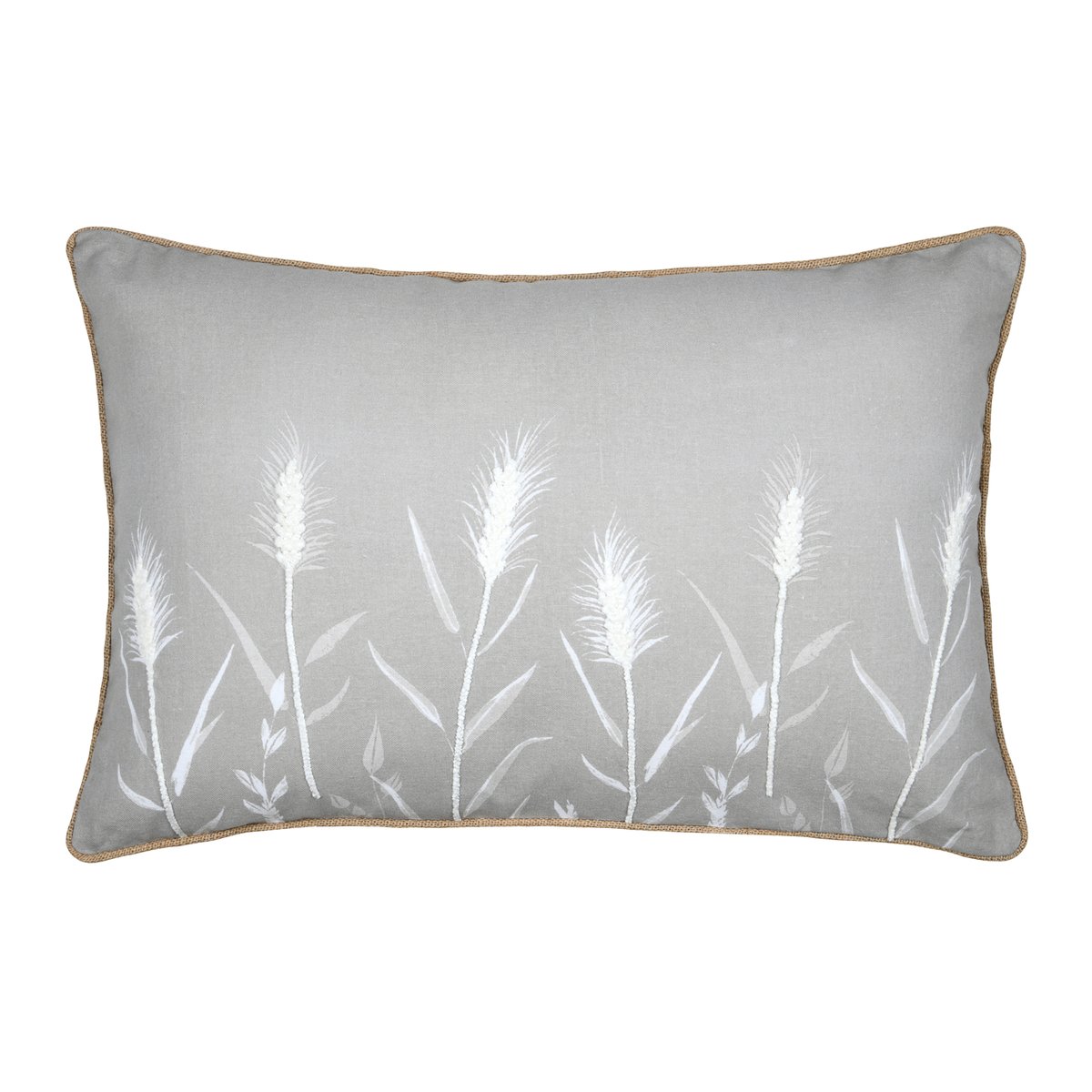 Coussin décoratif pampa en coton naturel, LOVELY CASA